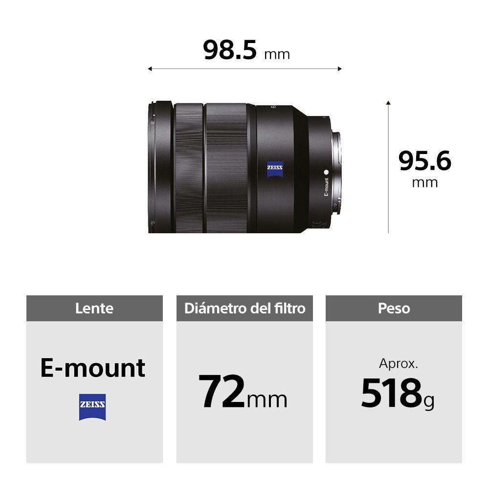 Lente Tessar T* FE 16-35 mm F4 ZA OSS-2