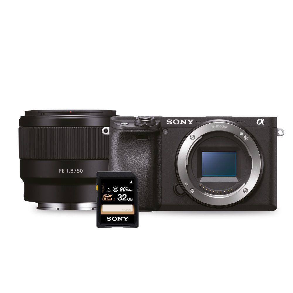 Kit Camara 6400 + Memoria 32GB + Lente SEL50F18F-0