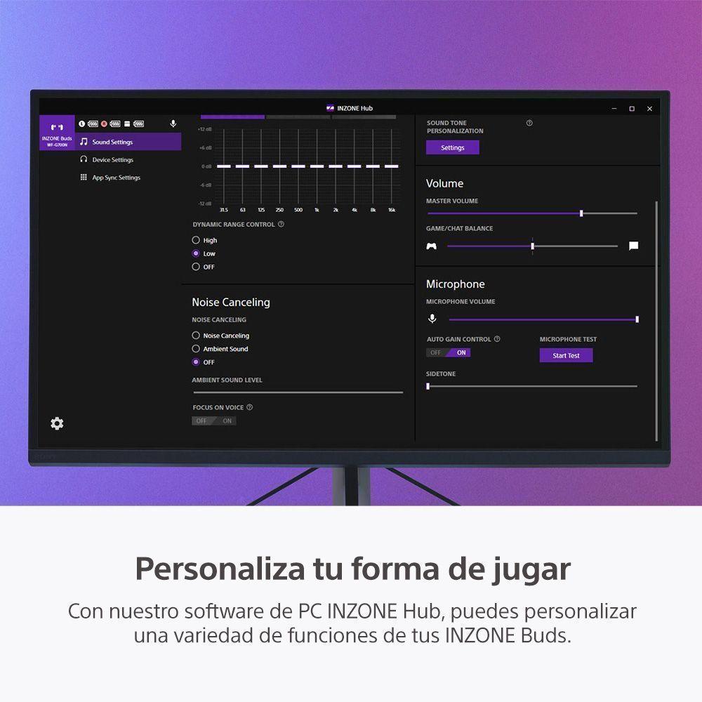Audífonos  inalámbricos con Noise Cancelling para juegos INZONE Buds-4
