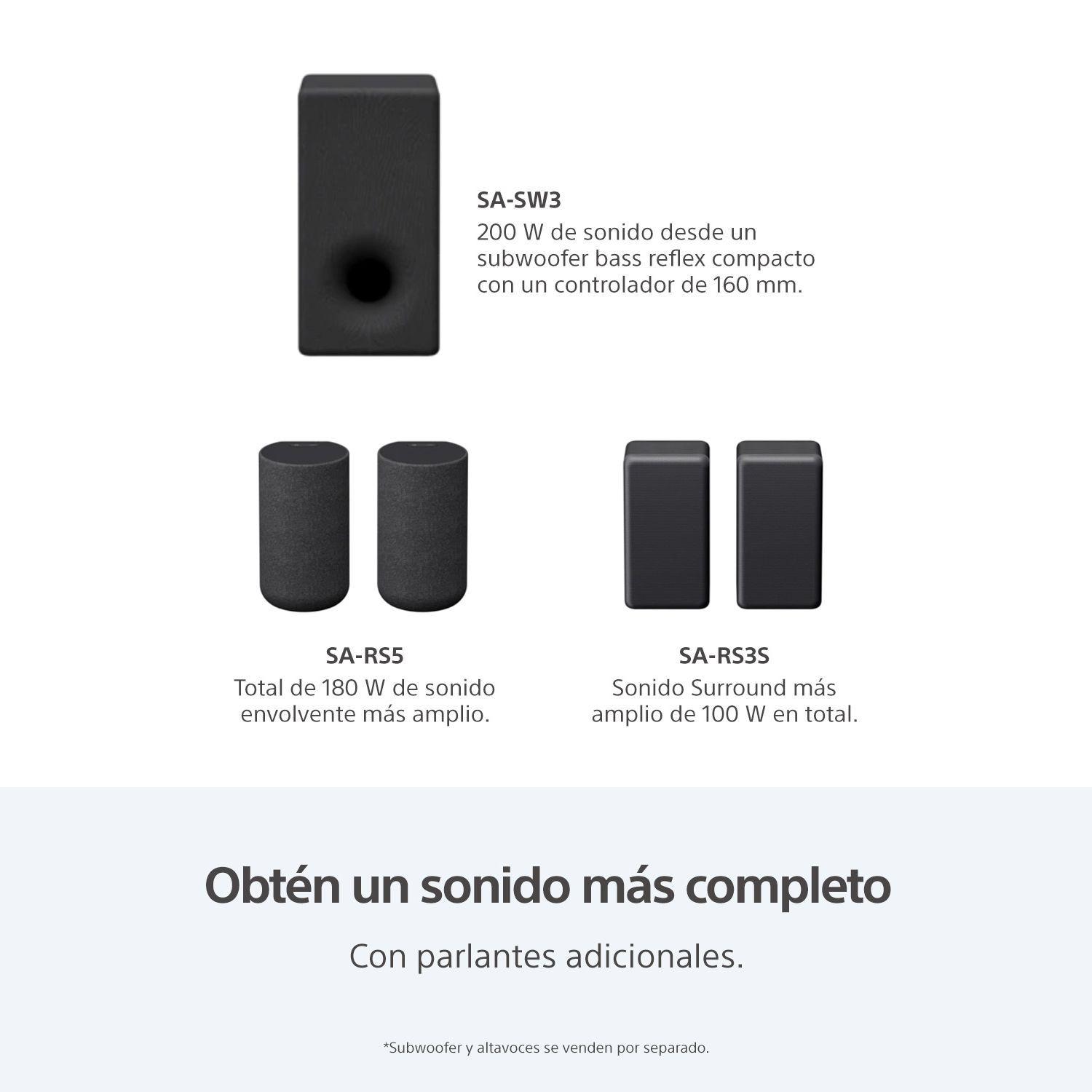 Barra de sonido de 3.1 canales con tecnología 360 Spatial Sound Mapping y Dolby Atmos  HT-A3000-1
