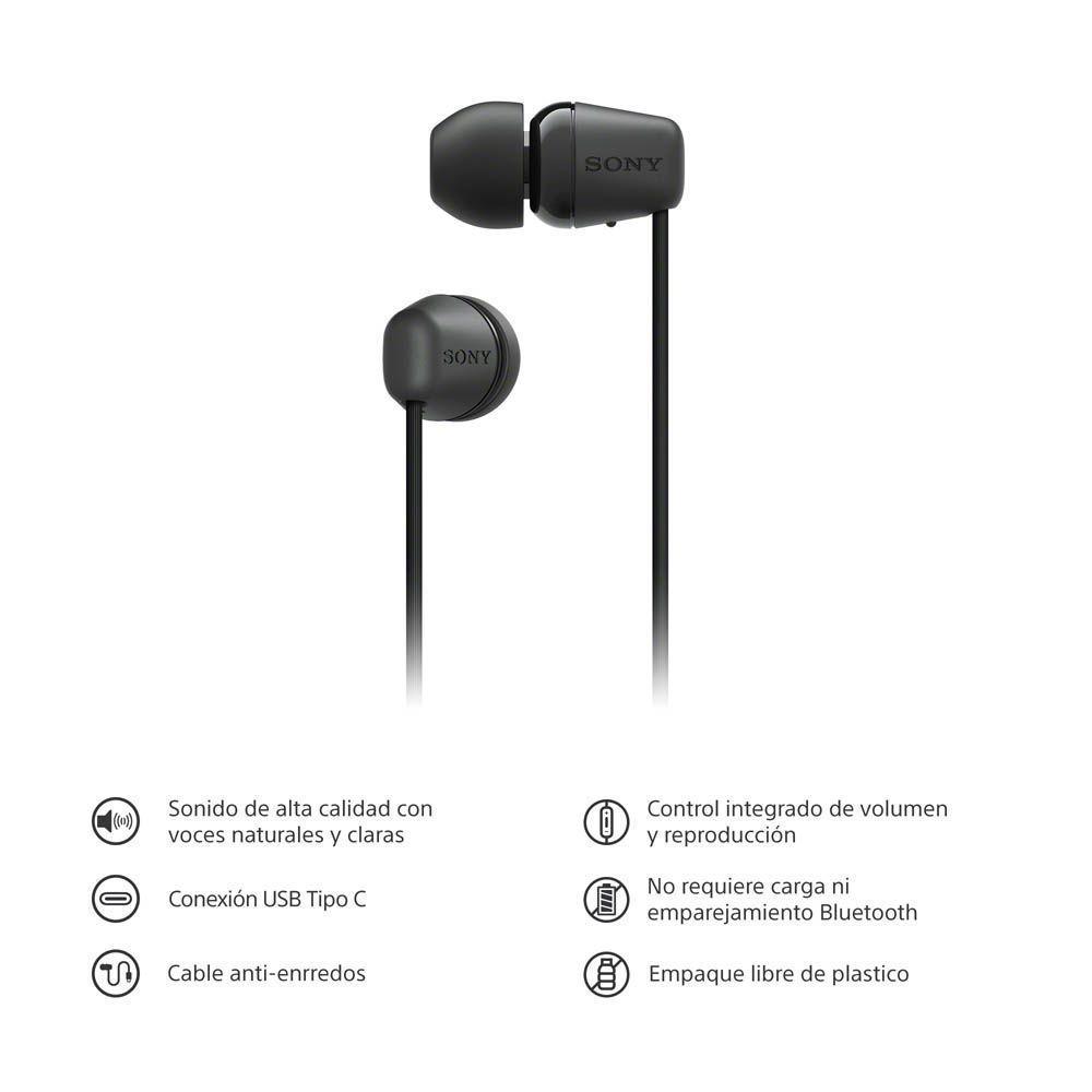Audífonos internos USB-C con cable Negro Sony-6