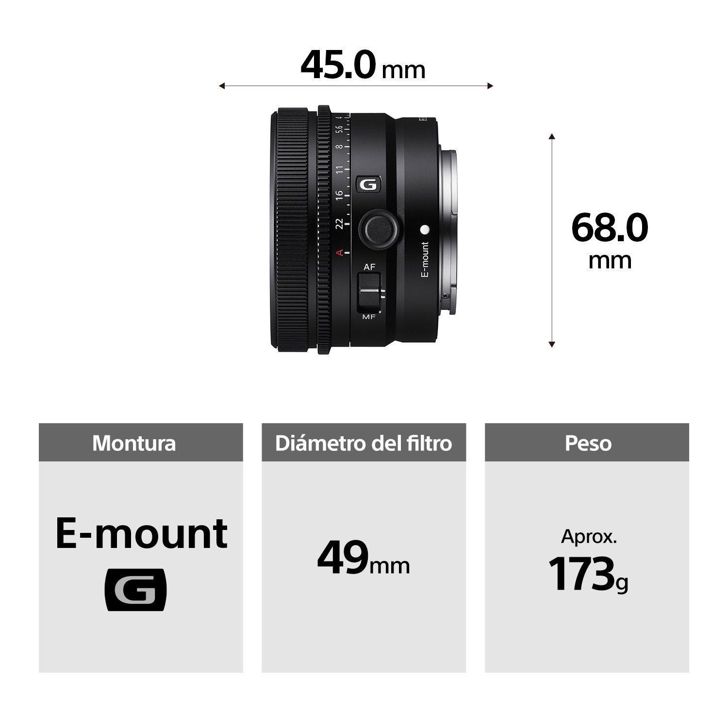 Lente Montura E SEL40F25G-3
