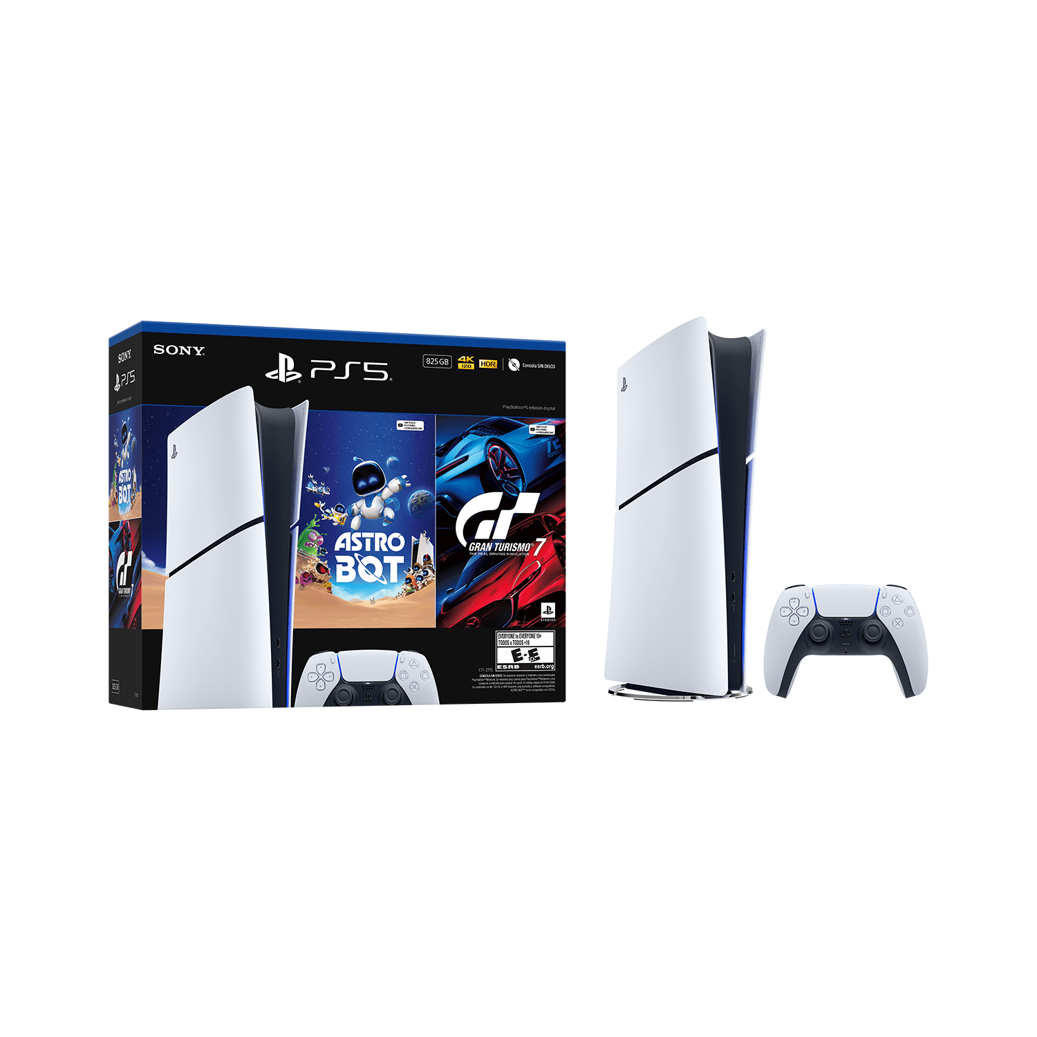 Paquete de consola PlayStation 5 edición digital con ASTRO BOT y Gran Turismo 7-0