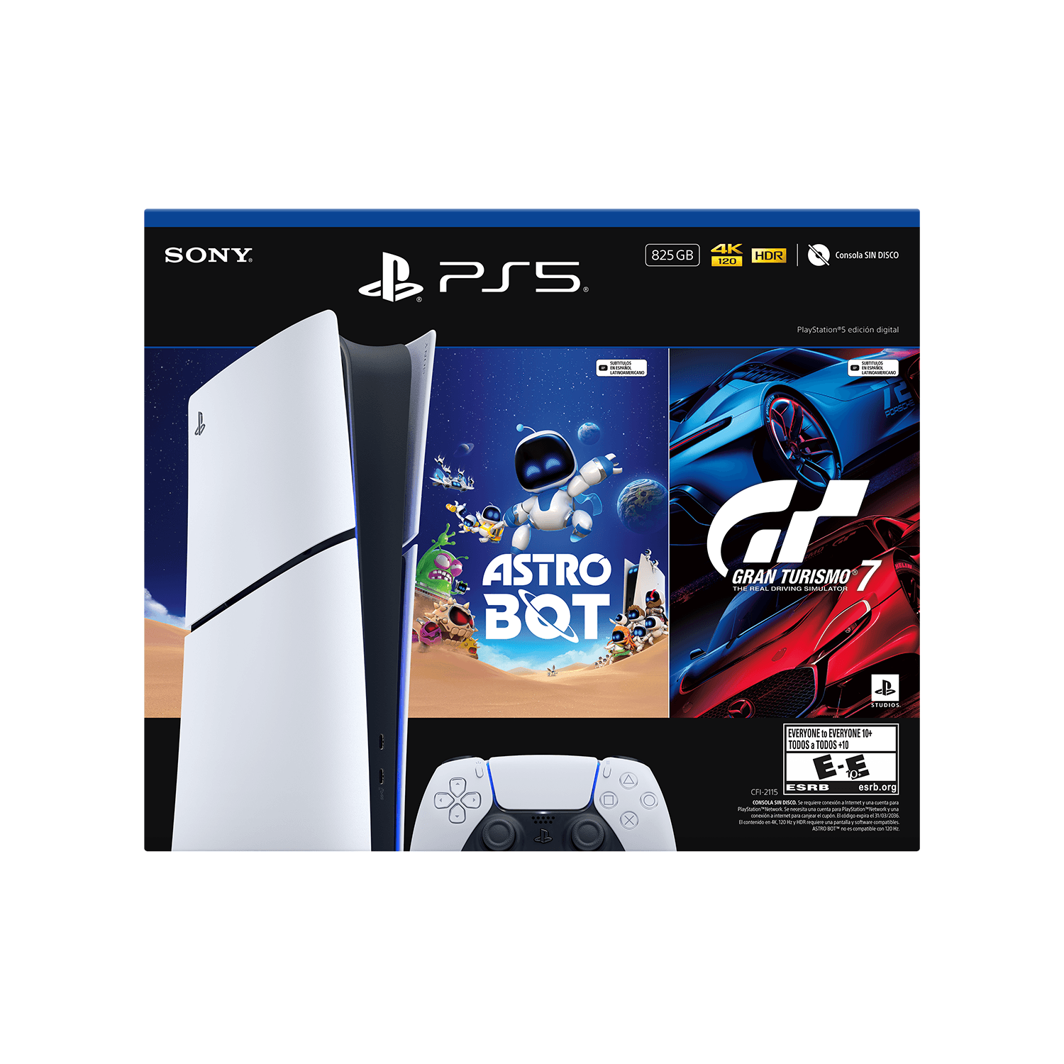 Paquete de consola PlayStation 5 edición digital con ASTRO BOT y Gran Turismo 7-1
