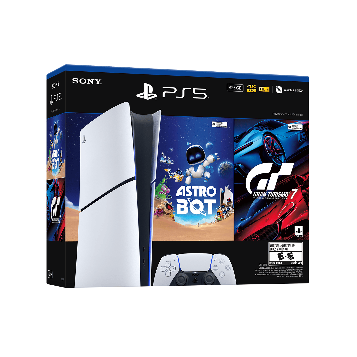 Paquete de consola PlayStation 5 edición digital con ASTRO BOT y Gran Turismo 7-3