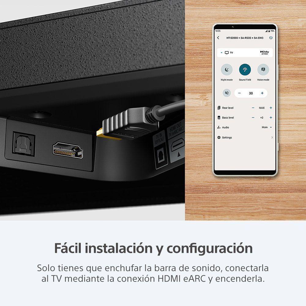 Barra de sonido de 3.1 canales Dolby Atmos HT-S2000 Sony-5