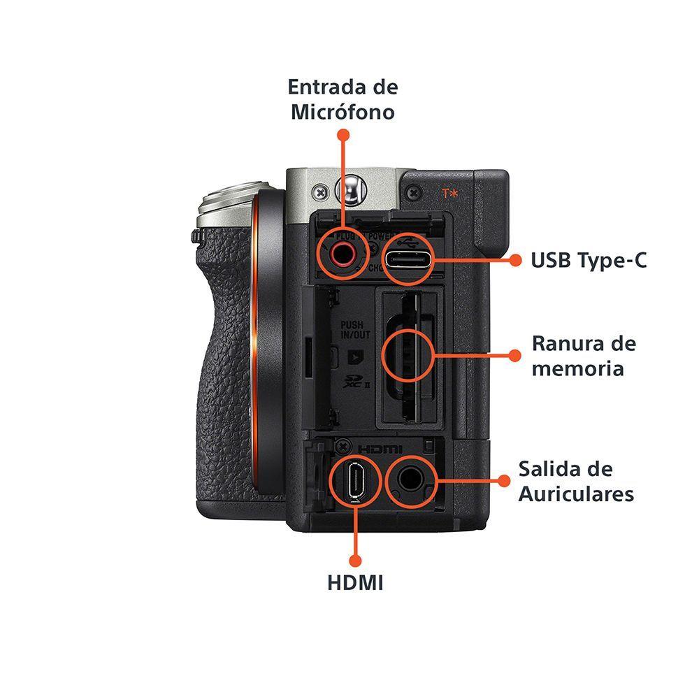 Cámara Profesional Compacta Full Frame Mirrorless ILCE-7CR Plateada-3