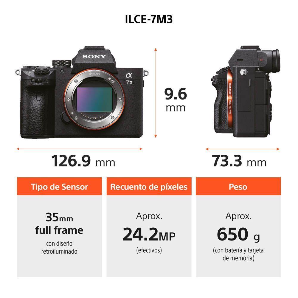 Camara a7 III sensor full frame 35 mm lente de zoom de 28 70 mm 2da generacion-2