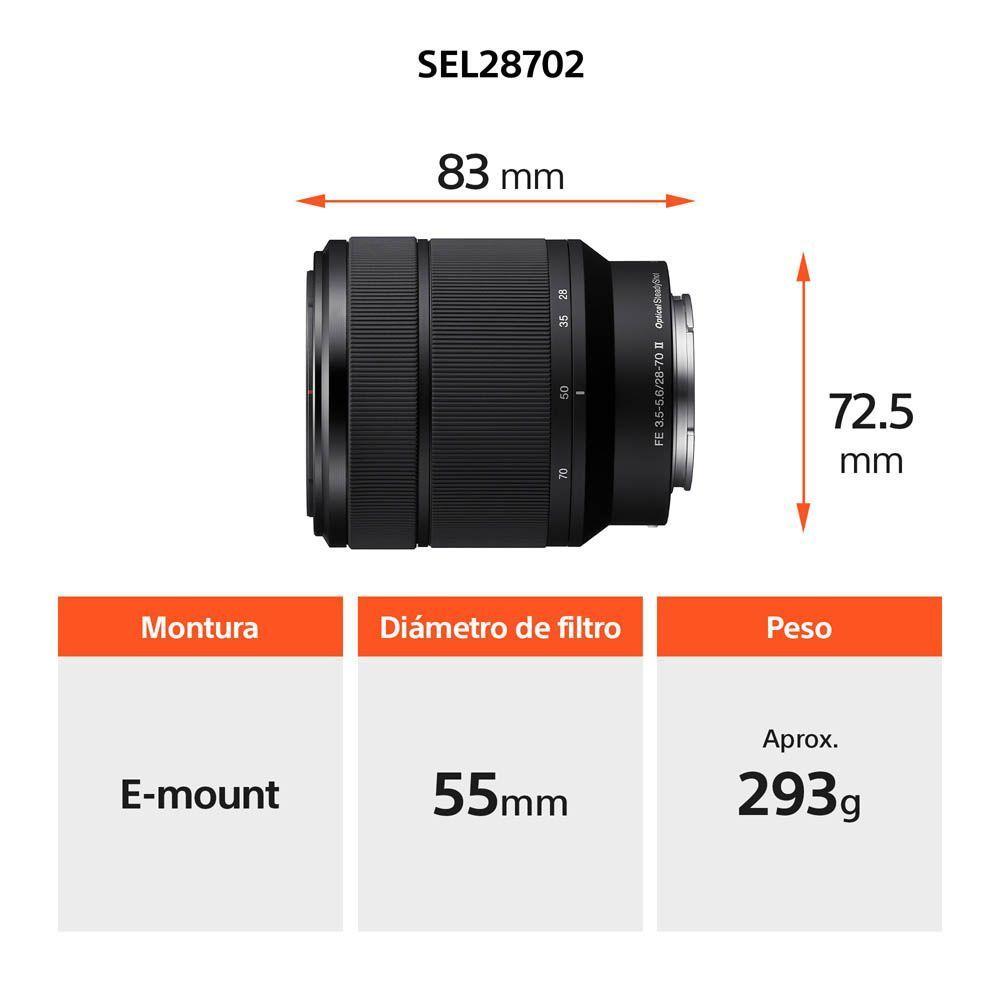 Camara a7 III sensor full frame 35 mm lente de zoom de 28 70 mm 2da generacion-3