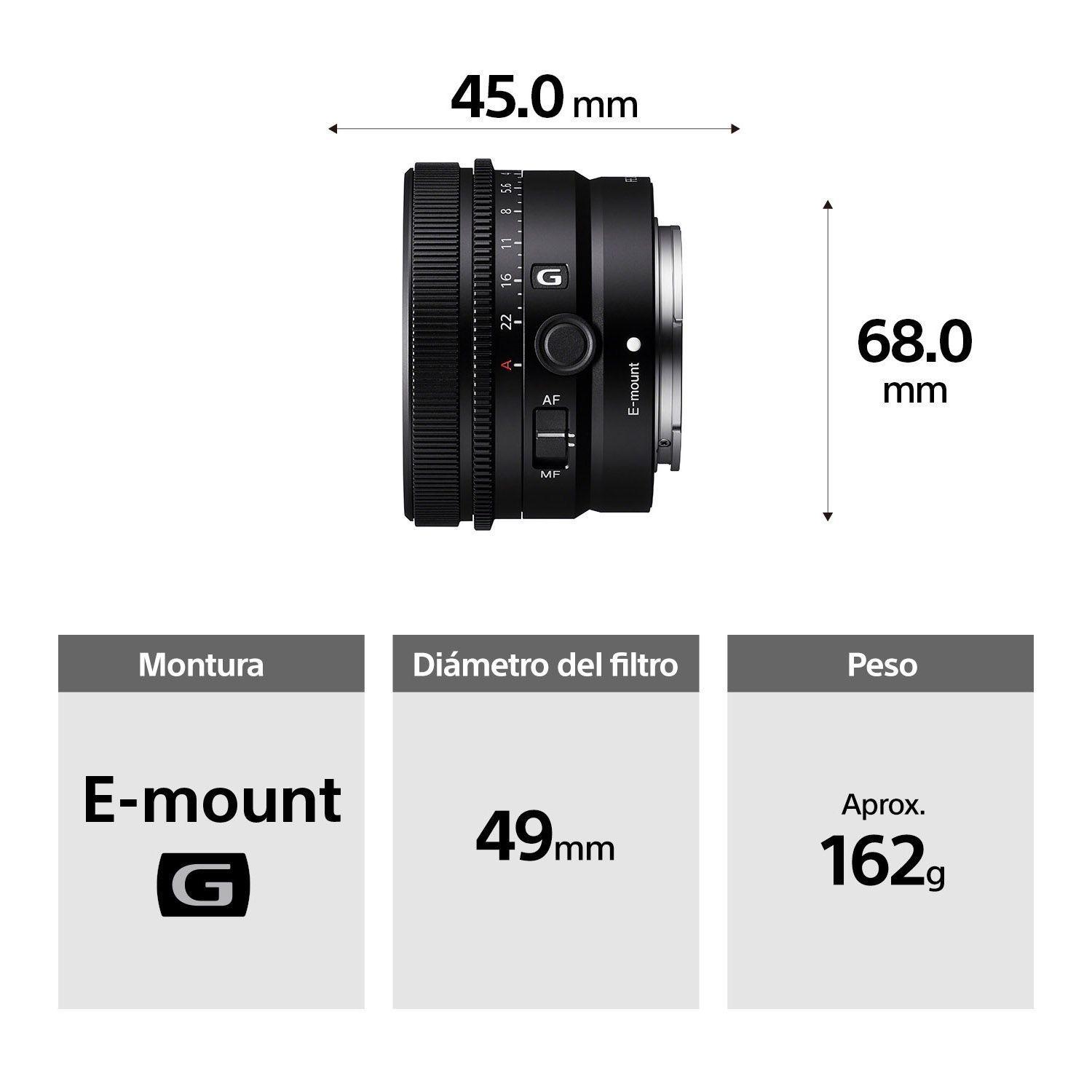 Lente Montura tipo E con formato Full Frame SEL24F28G-3