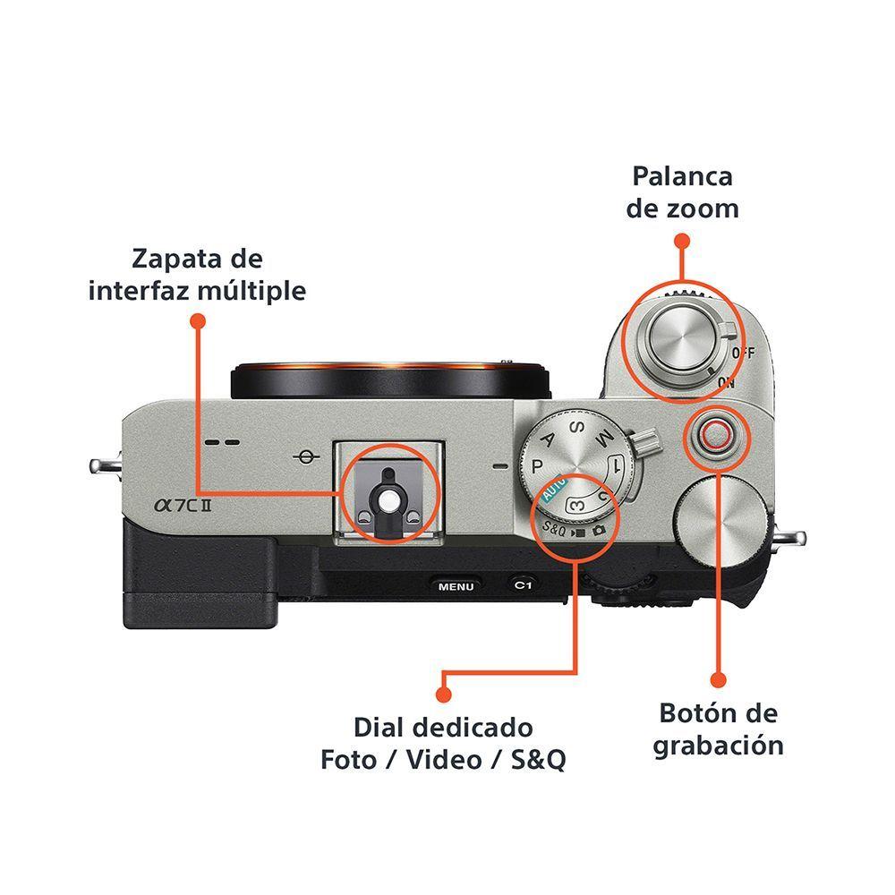 Cámara Profesional Compacta Full Frame Mirrorless ILCE-7CM2 Plateada-3