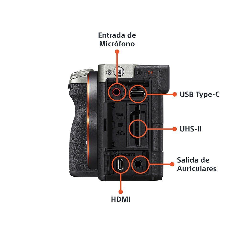 Cámara Profesional Compacta Full Frame Mirrorless ILCE-7CM2 Plateada-6