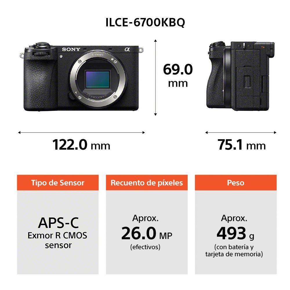 Camara Sony APS C a6700 premium ILCE 6700K-2