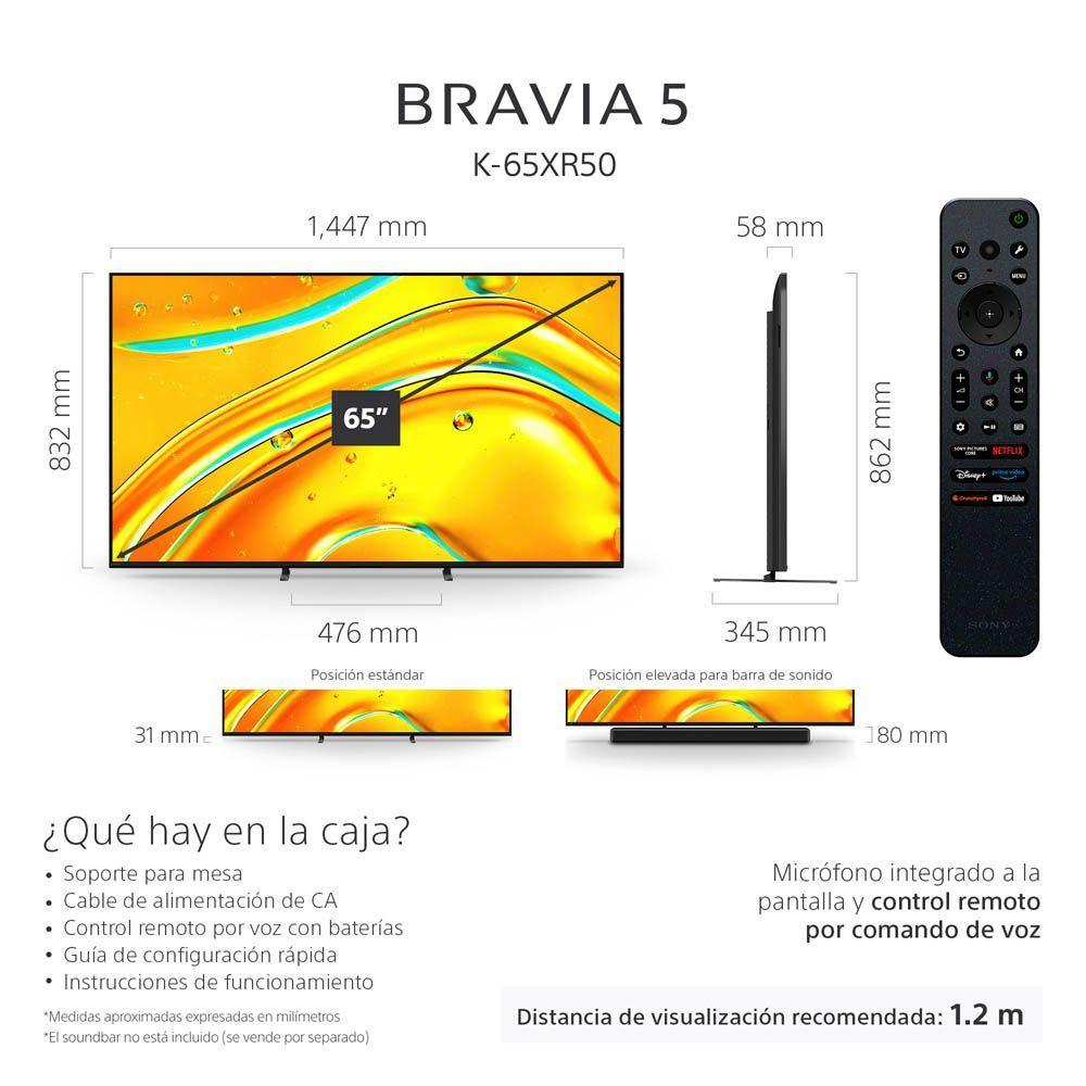 Mini LED Smart TV 65" BRAVIA 5 4K HDR K-65XR50-1