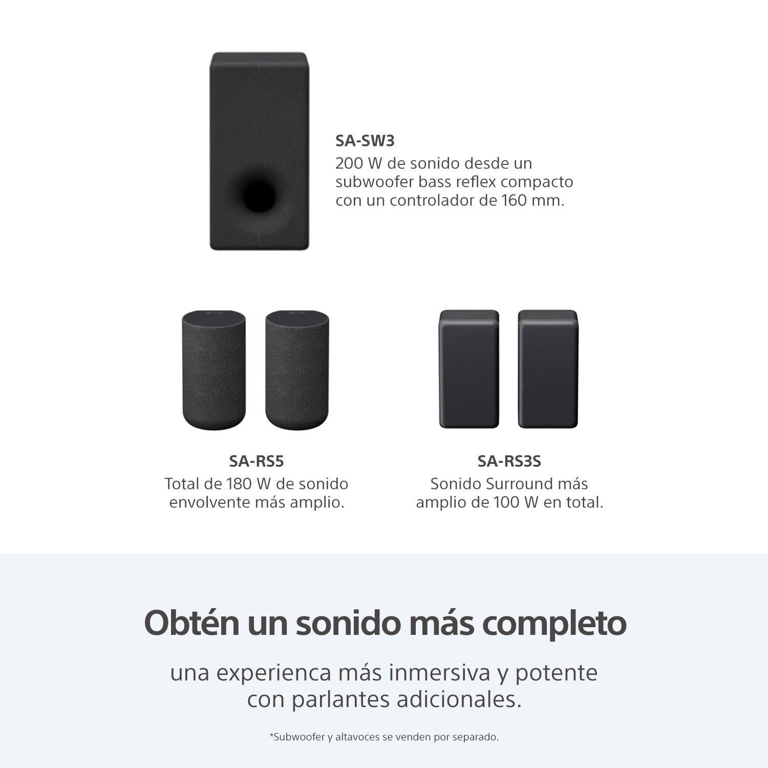 Barra de sonido de 5.1.2 canales con tecnología 360 Spatial Sound Mapping y Dolby Atmos HT-A5000-3