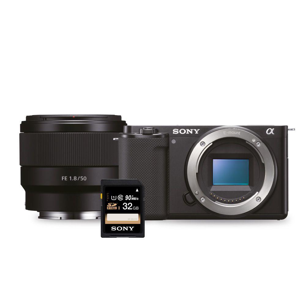 Kit Camara ZV-E10 + Memoria 32GB + Lente SEL50F18F-0
