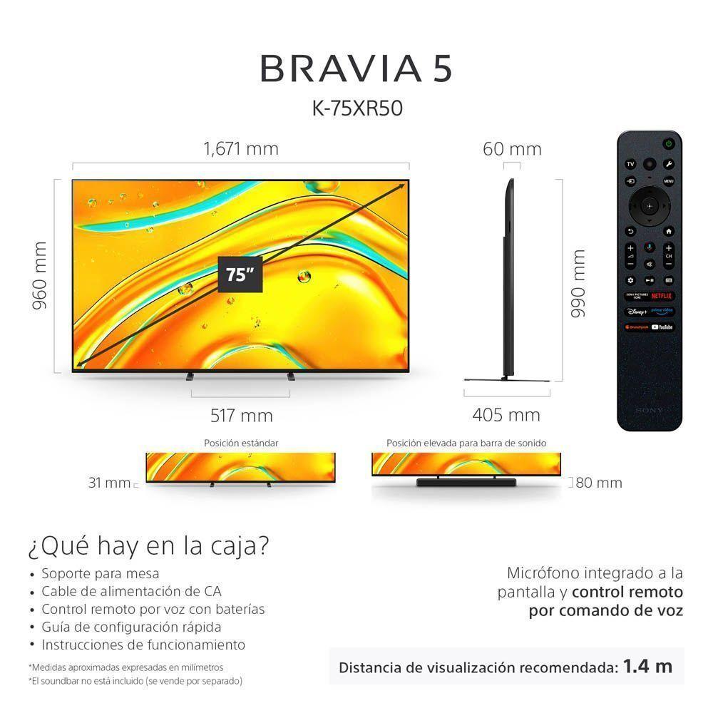 LED Smart TV 75" Bravia 5 K-75XR50  Sony-2
