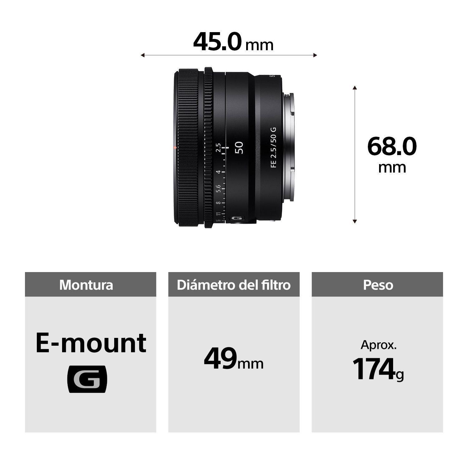 Lente Montura E SEL50F25G-2