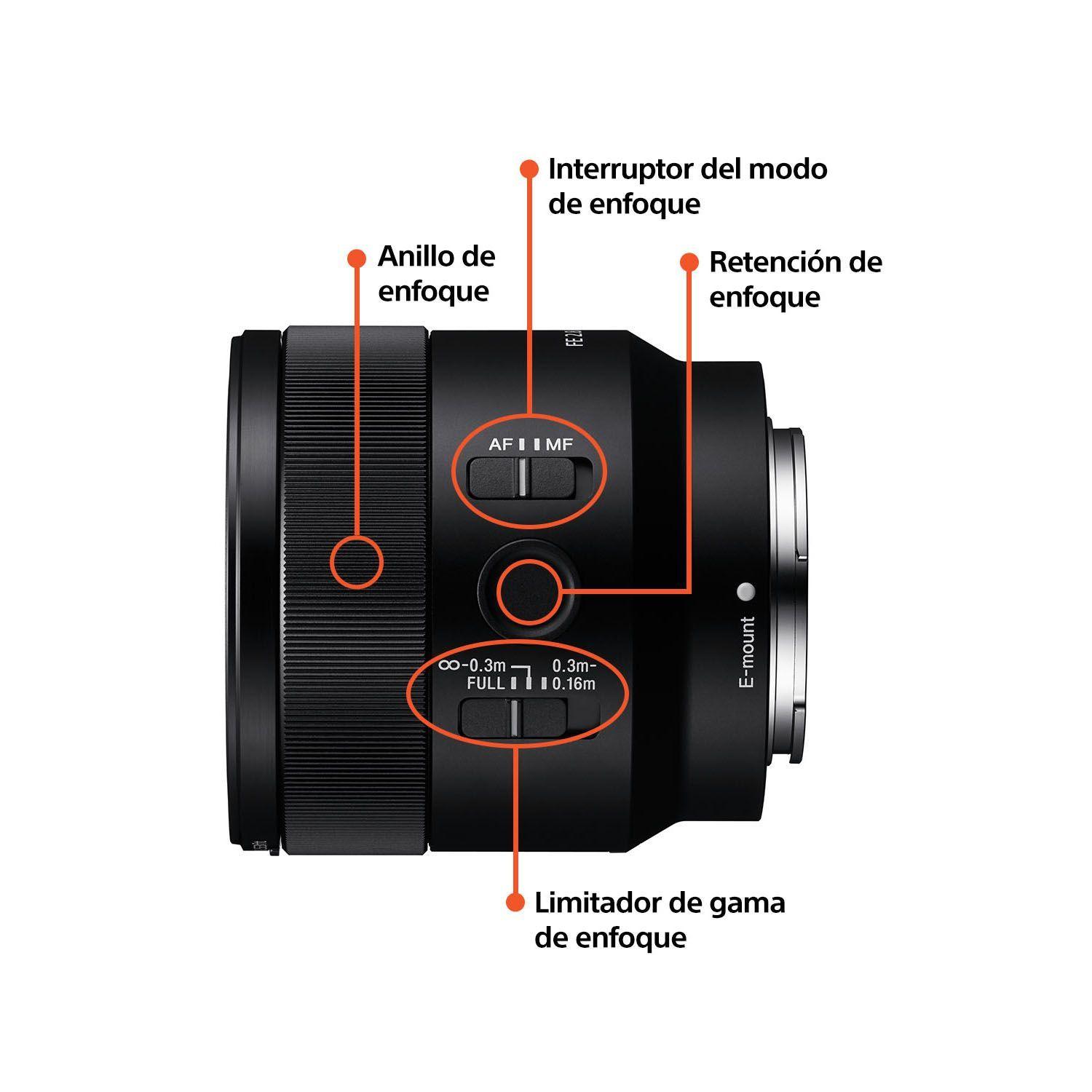Lente Montura tipo E con formato Full Frame SEL50M28-3