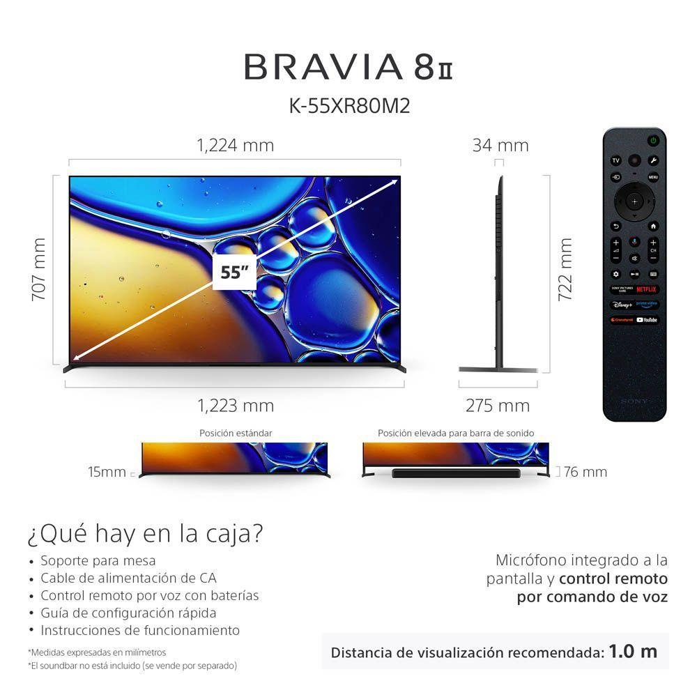 LED Smart TV 55" Bravia 8 II K-55XR80M2 Sony-1