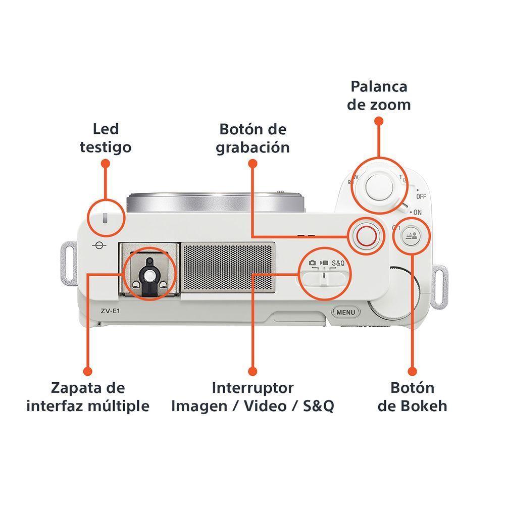 Cámara vlogging full-frame ZV-E1 Blanco-4