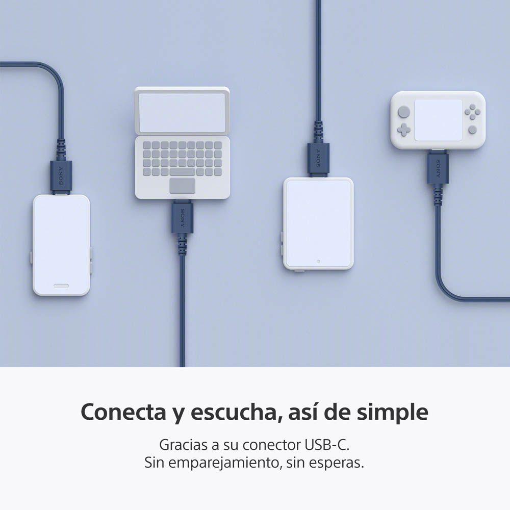 Audífonos internos USB-C con cable Azul Sony-3