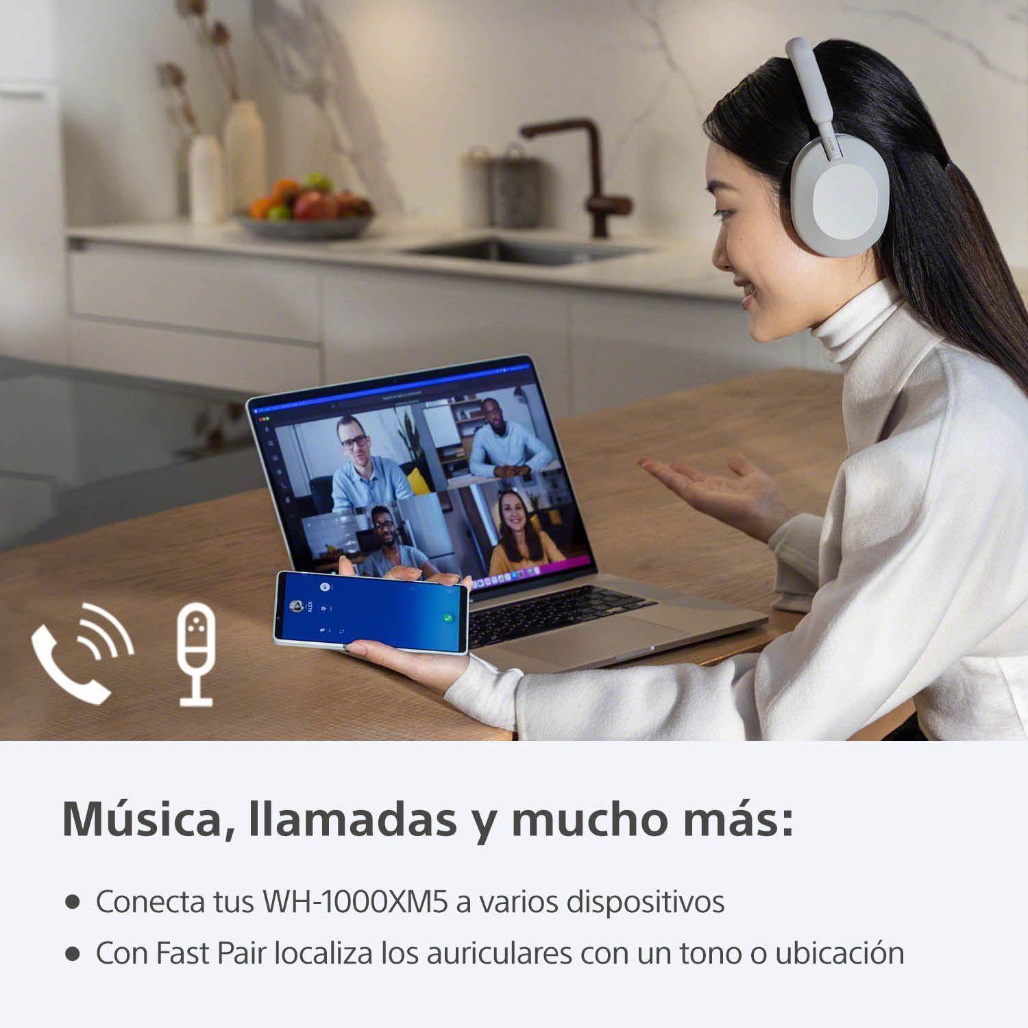 Audífonos Noice Cancelling WH-1000XM5 Plata-6