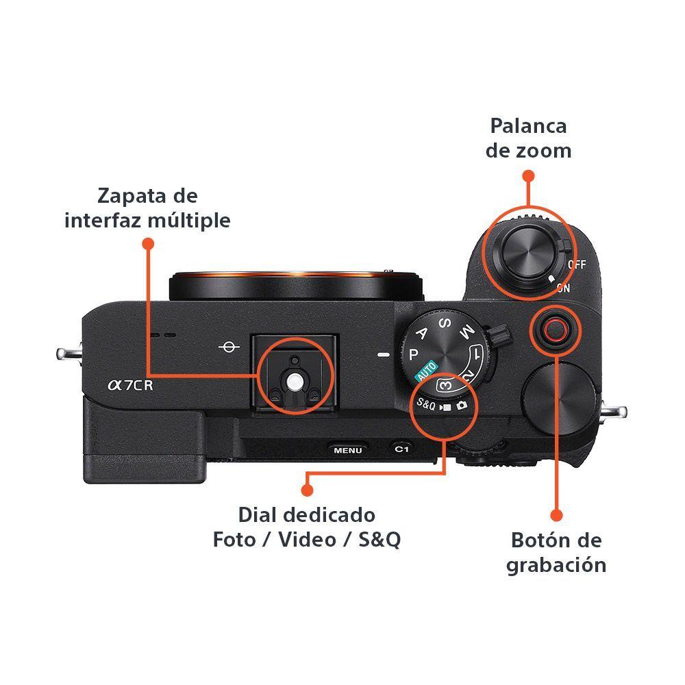 Cámara Profesional Compacta Full Frame Mirrorless ILCE-7CR Negra-2