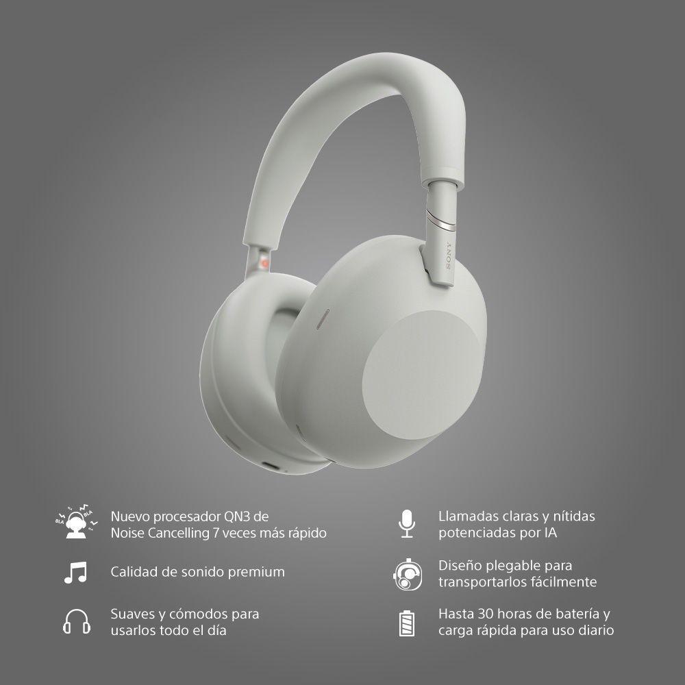  Audífonos inalámbricos con noise cancelling WH-1000XM6 Silver-2