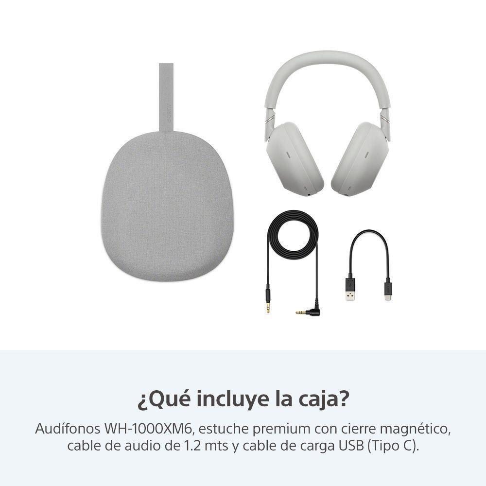  Audífonos inalámbricos con noise cancelling WH-1000XM6 Silver-5