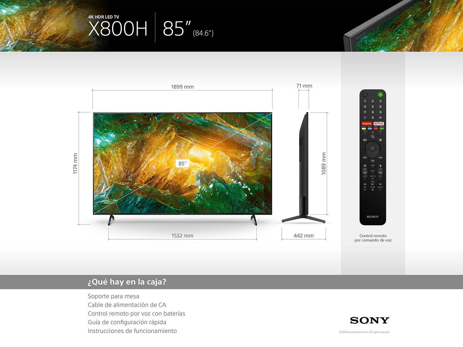 LED Smart TV 85' 4K Ultra HD XBR-85X805H-4