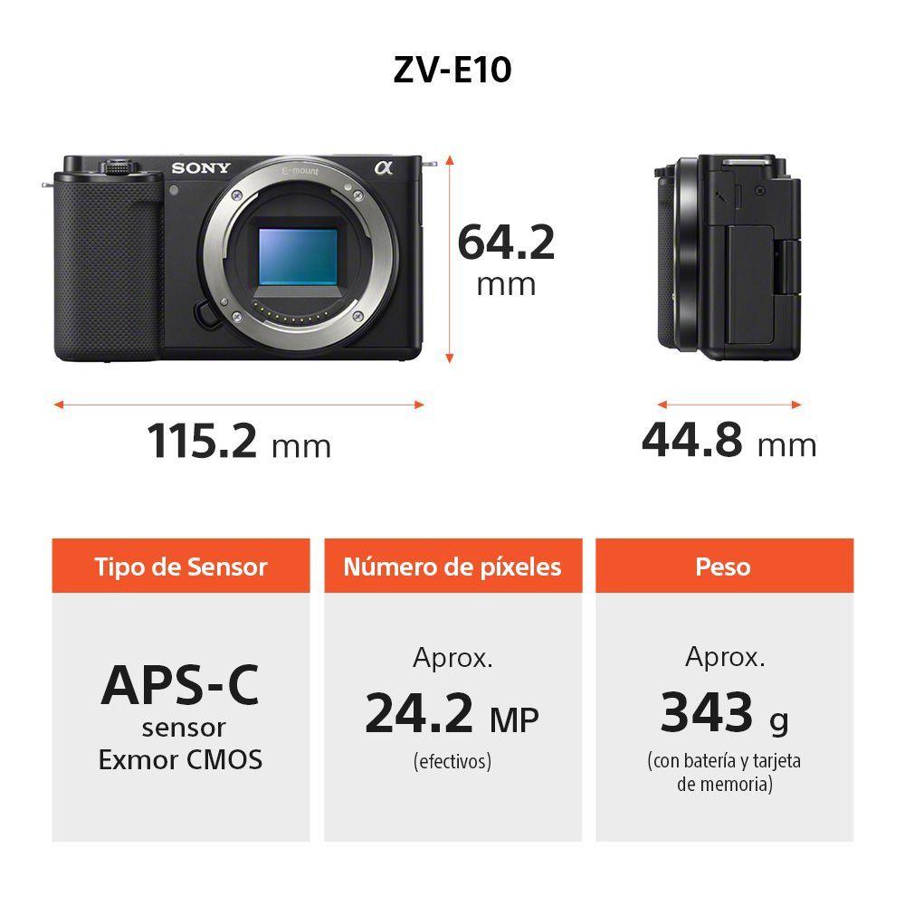 Cámara Vlogger con lente intercambiable Sony ZV-E10K-4