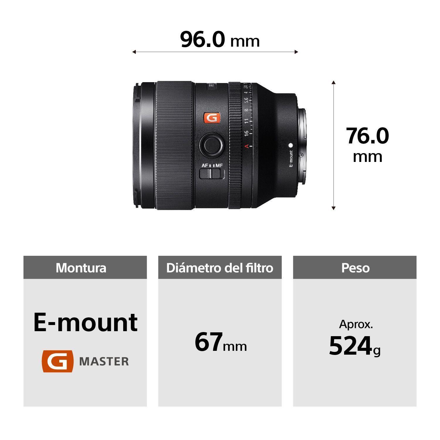 Lente montura E Con formato Full Frame, Prime gran angular G Master SEL35F14GM-3