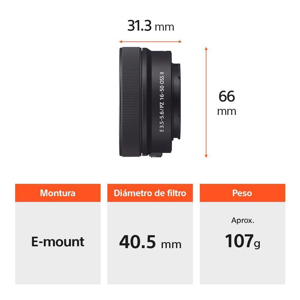 Cámara ZV-E10 II para videoblogs + Lente SELP16502-3