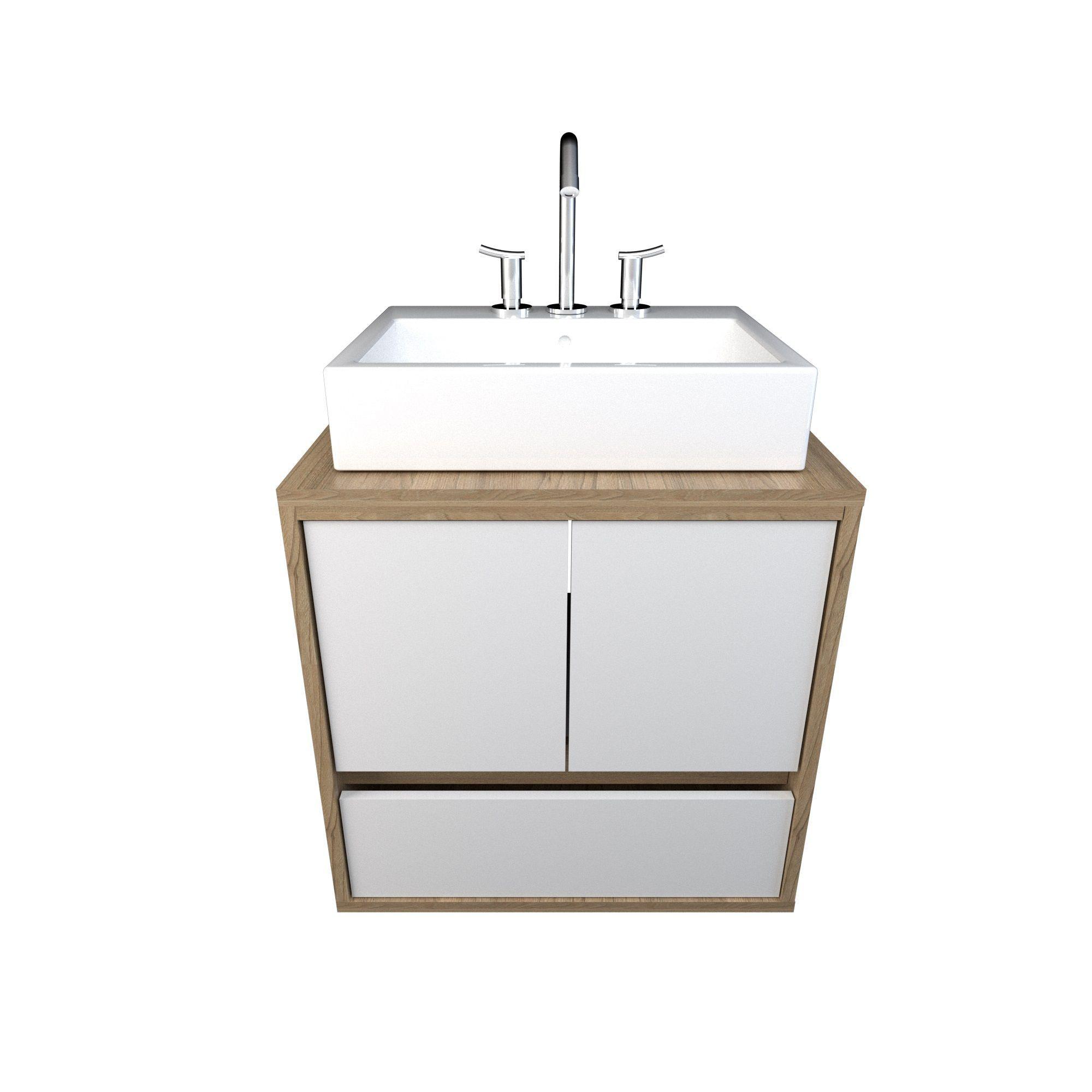 Vanitorio Colgante Baño Flotante Mueble Para Bacha De Apoyo-4