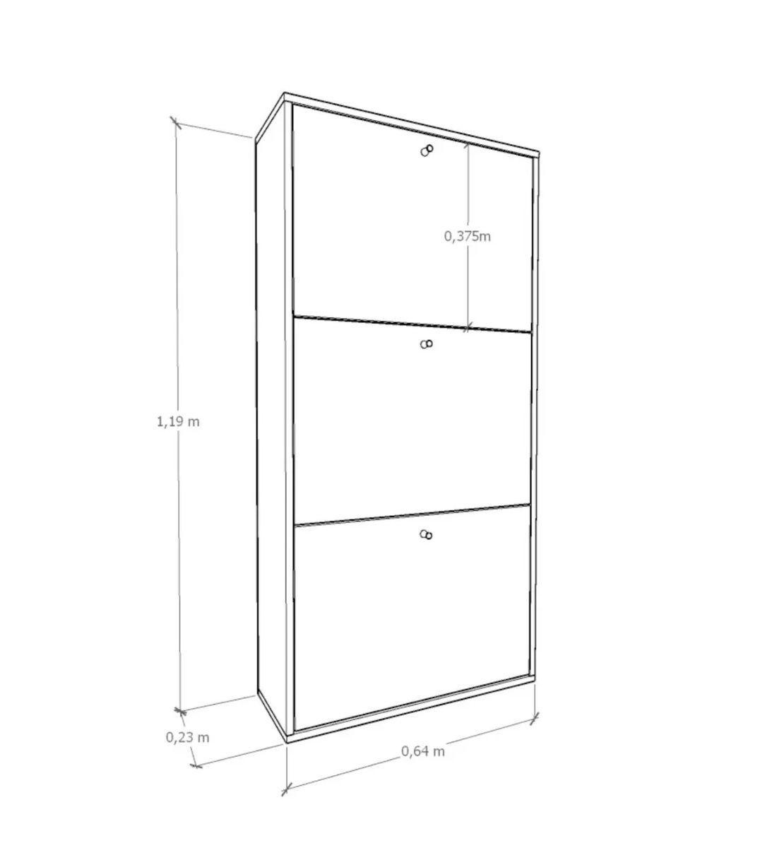 Zapatero Organizador Calzado Para 18 Pares 3 Puertas-4