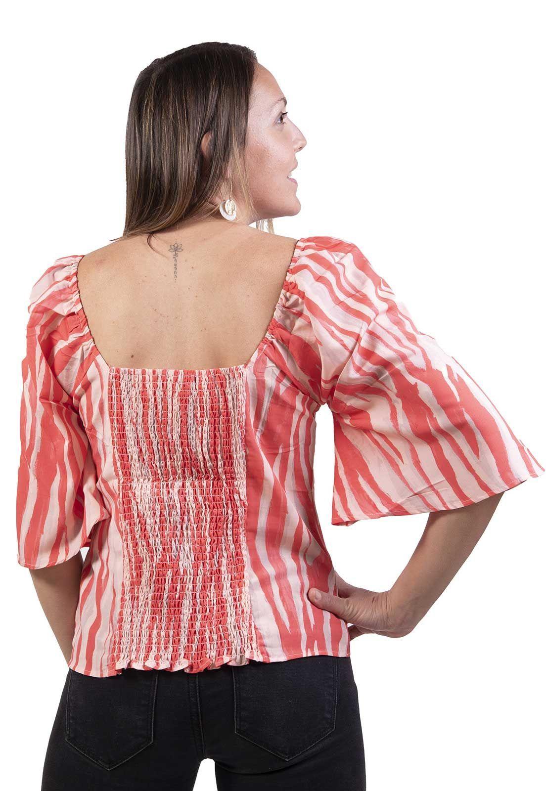 Blusa Cebra Rojo Alexandra Cid-1