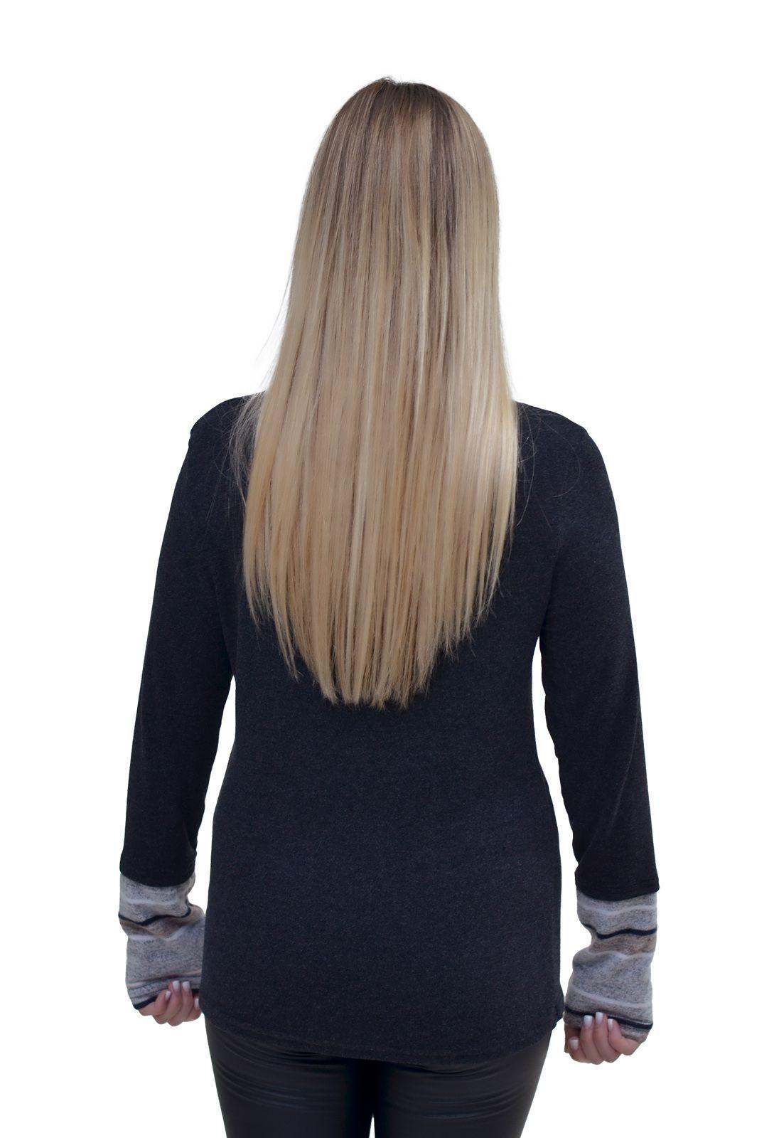 Polera doble cuello marengo Alexandra Cid-2