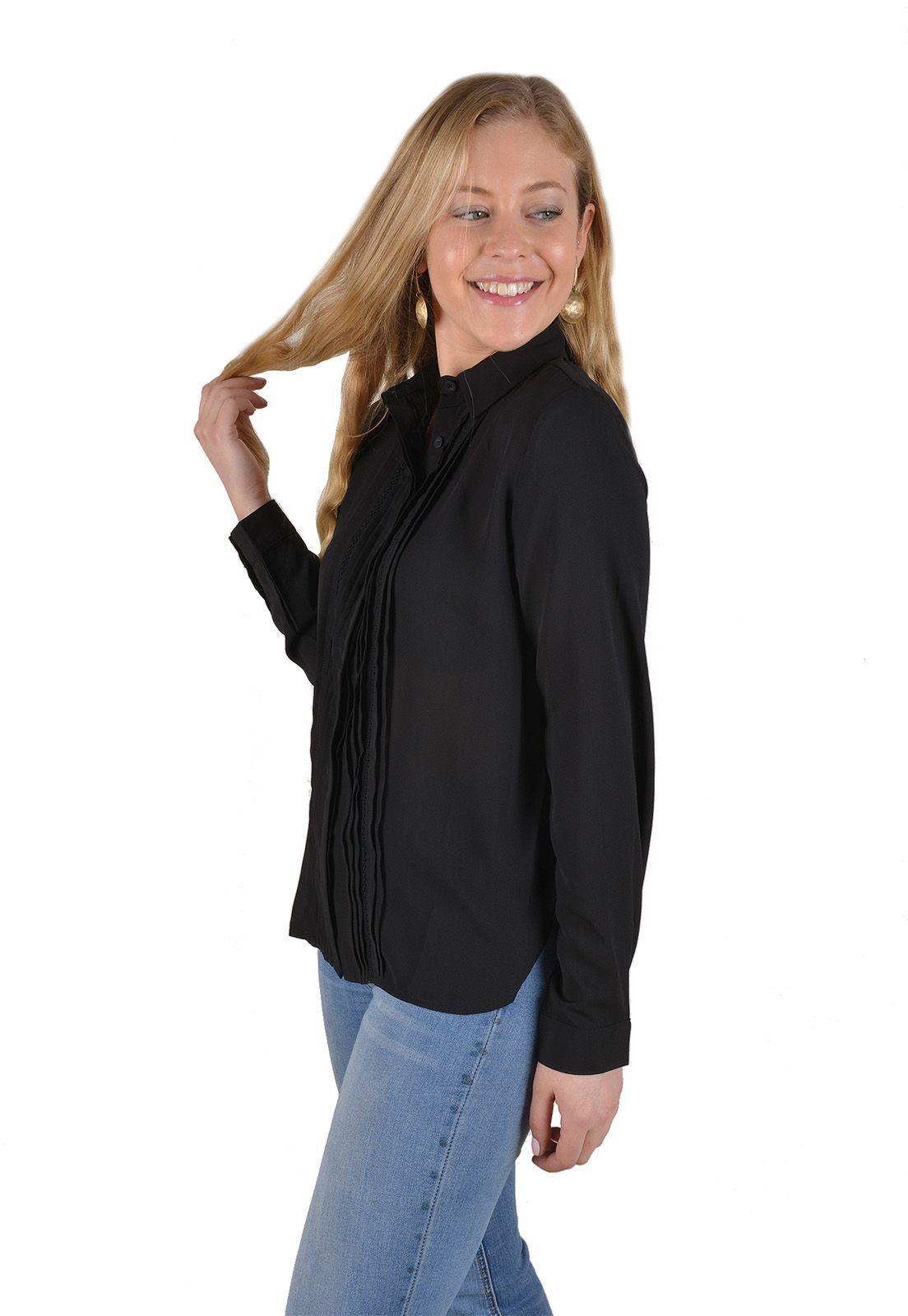 Blusa Plizado Negra Alexandra Cid-2