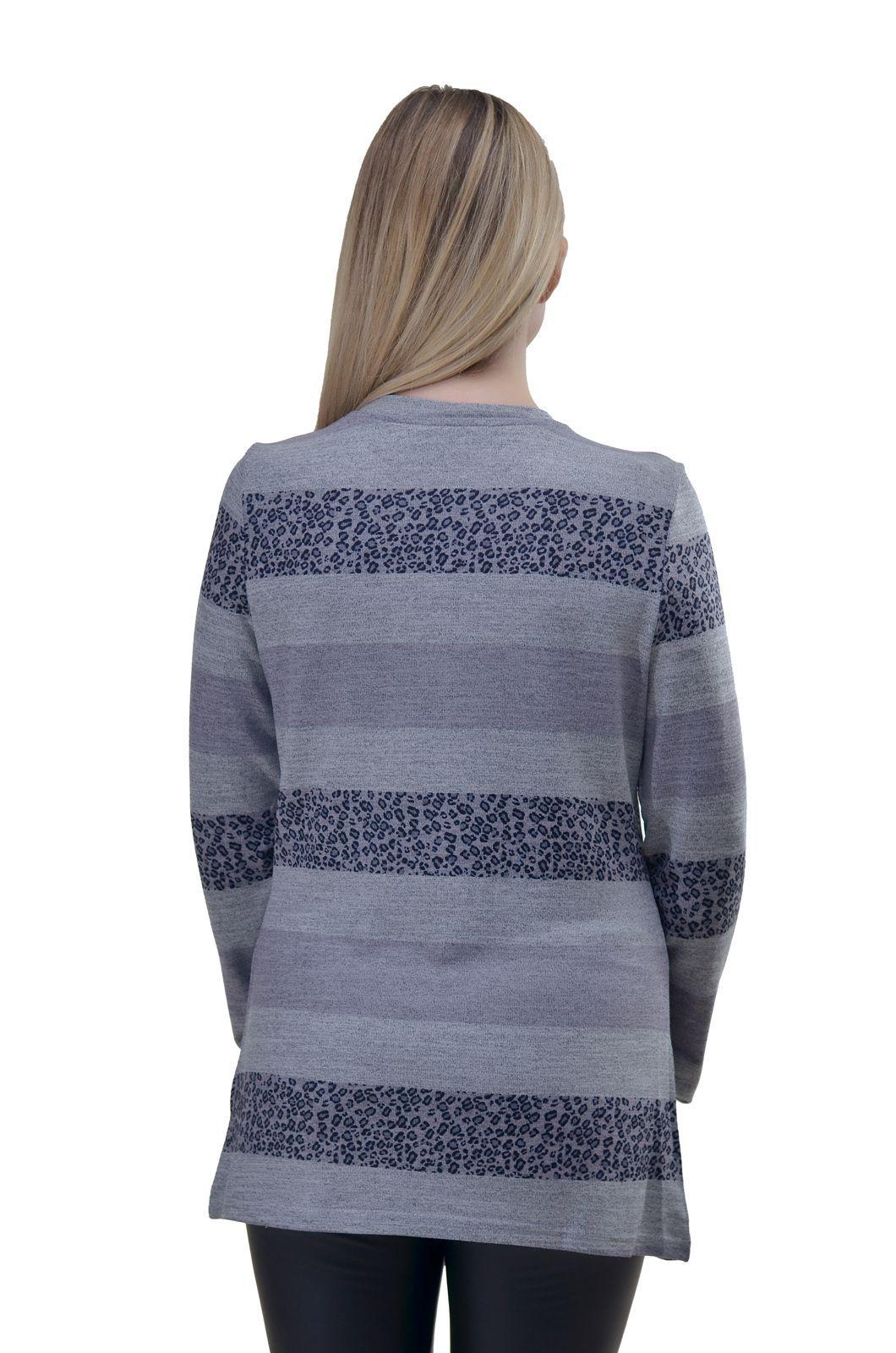 Polera Listada Animal Gris Alexandra Cid-2