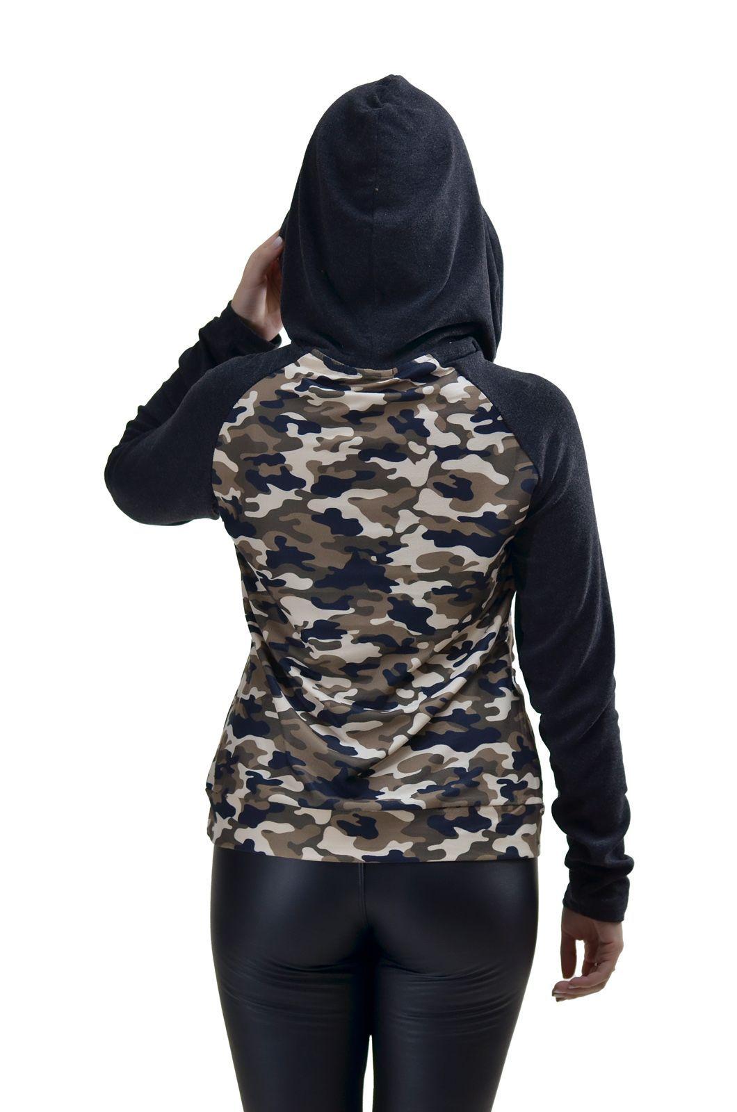 Polera Camuflaje con Gorro Olivo Alexandra Cid-2