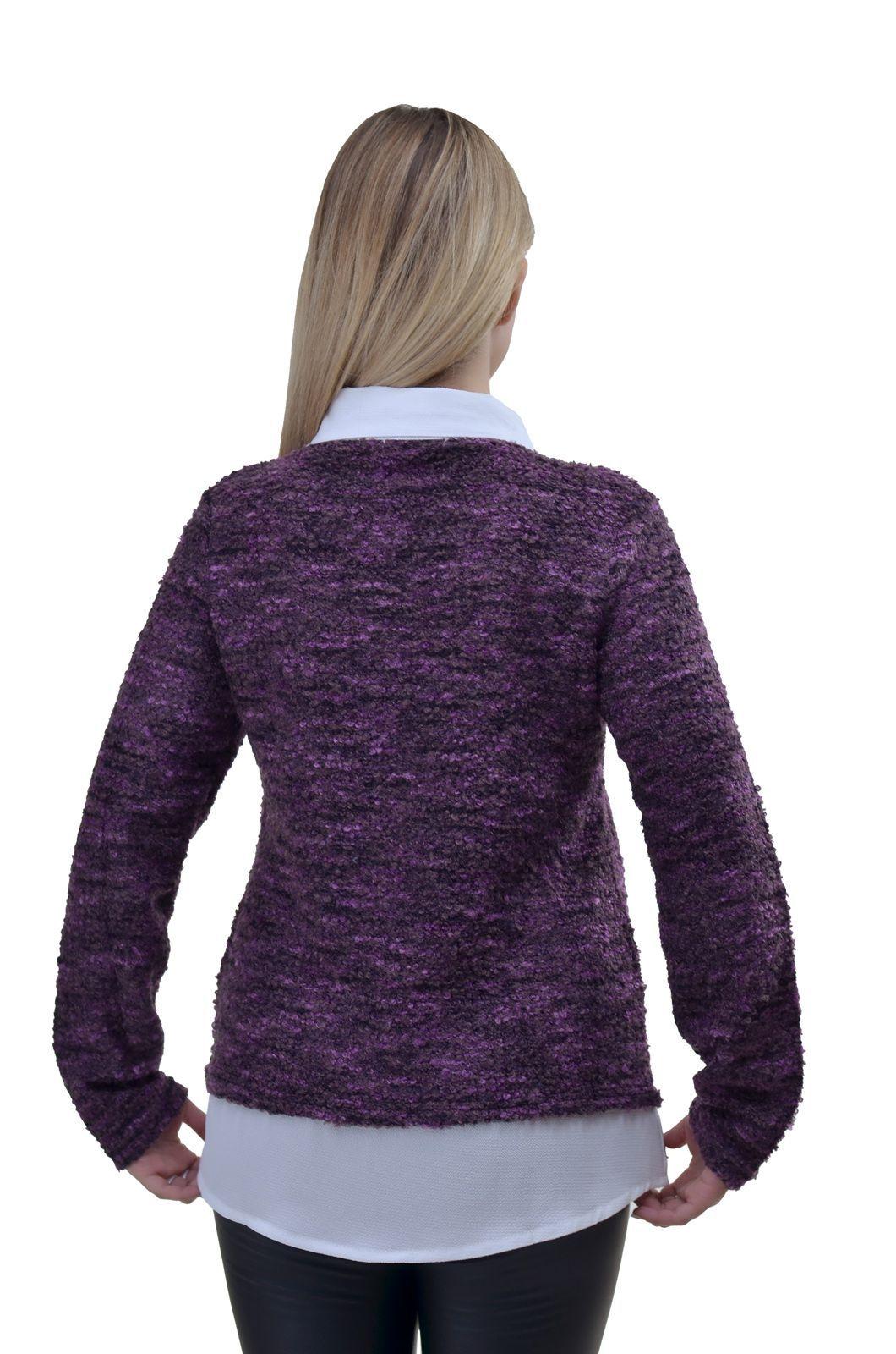 Polera Camisera Morado Alexandra Cid-2