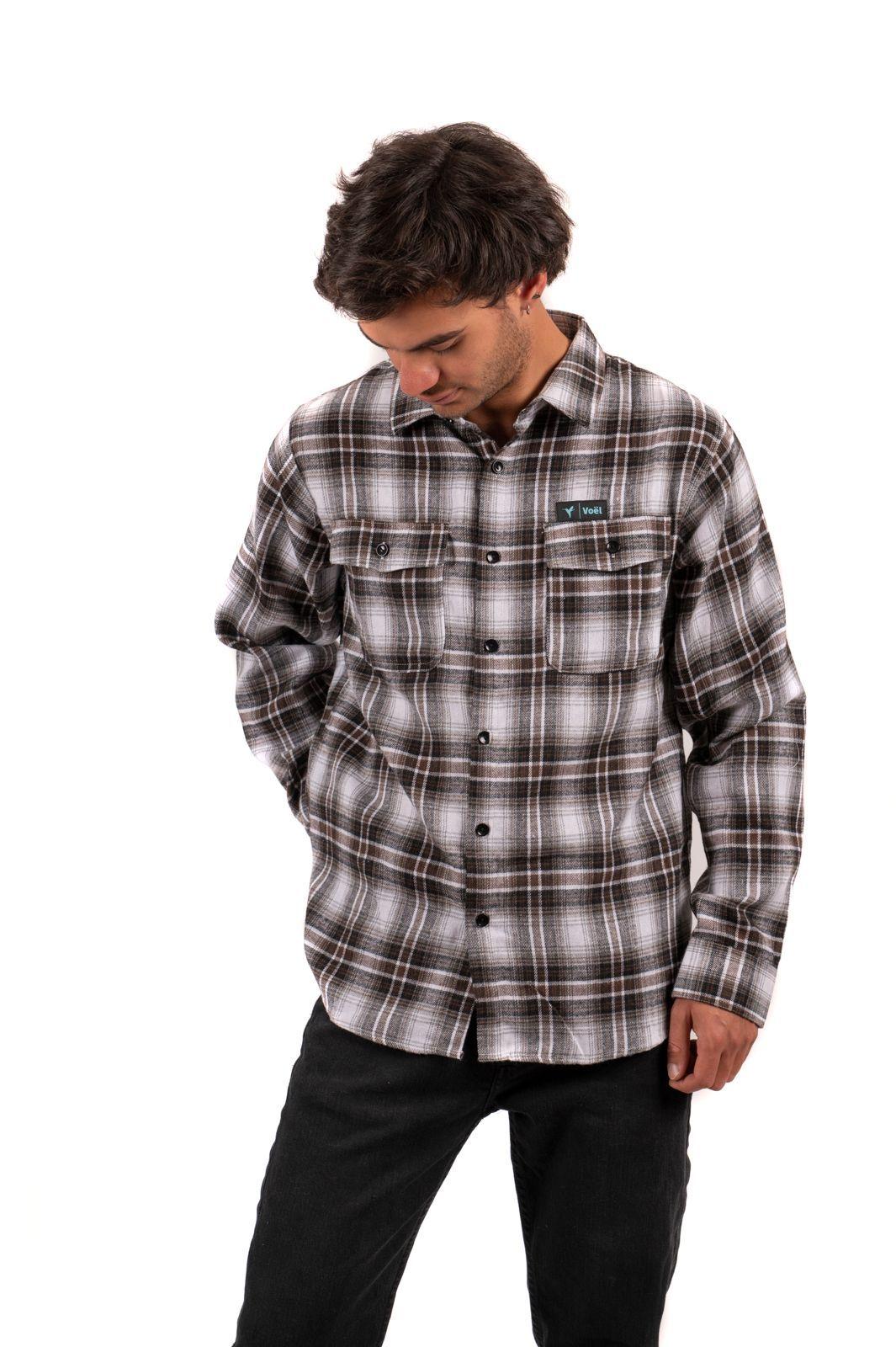 Camisa Leñadora Café Local crew-0