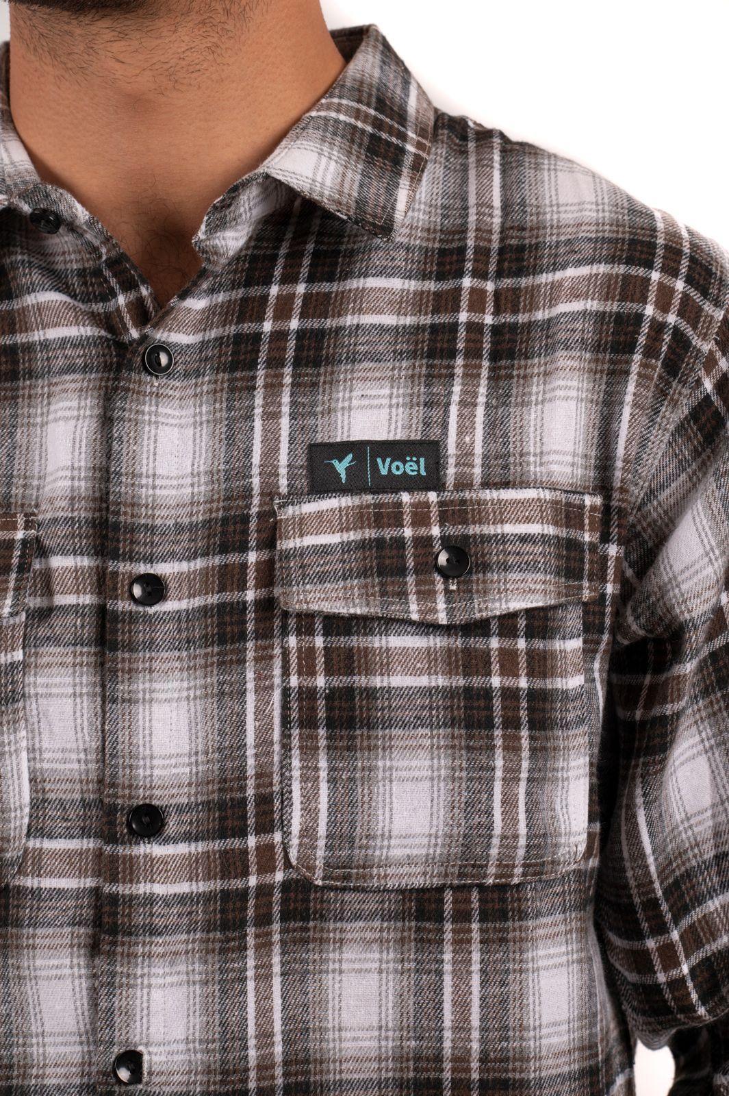 Camisa Leñadora Café Local crew-4