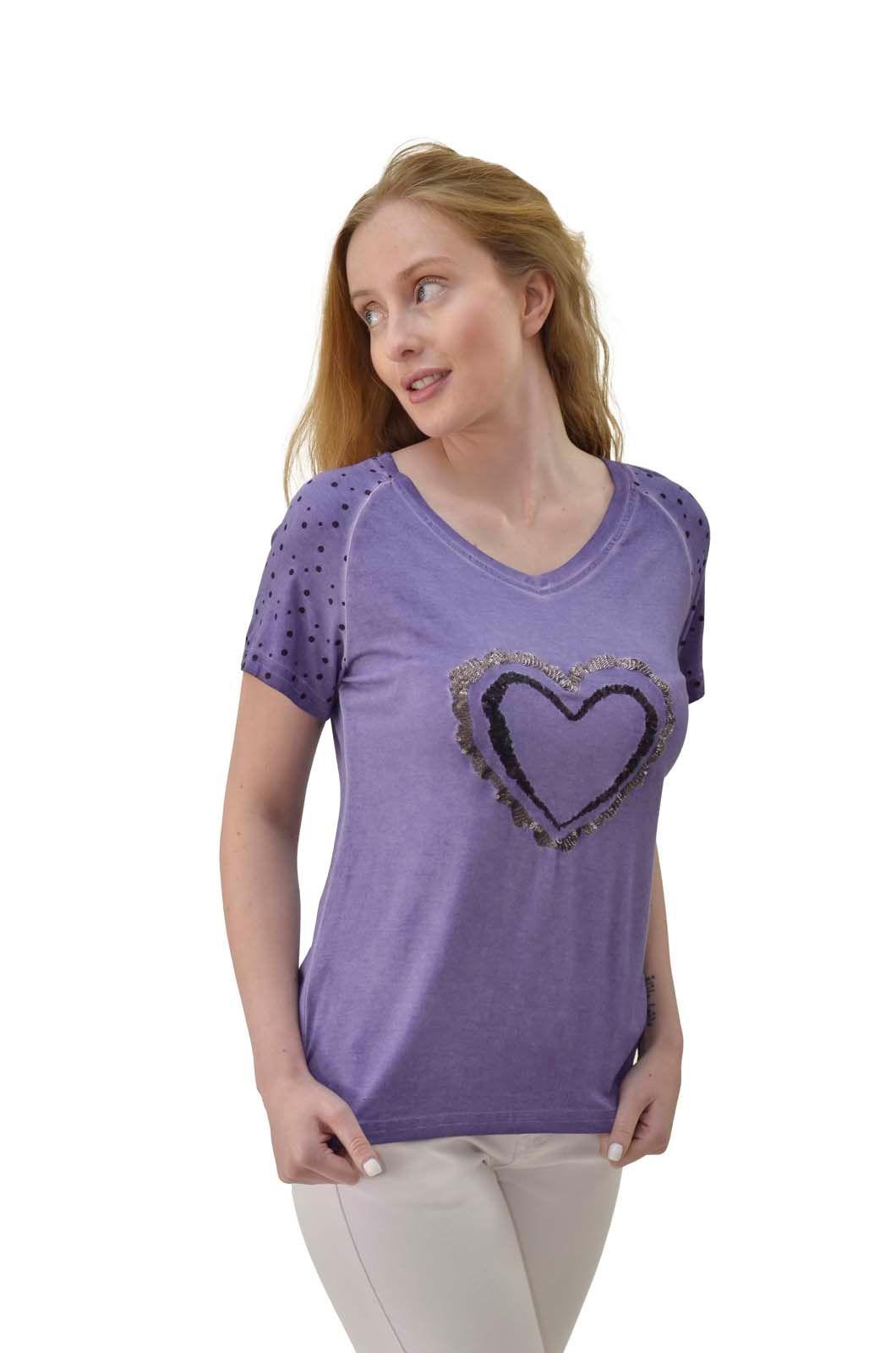 Polera corazon magenta Alexandra Cid-0