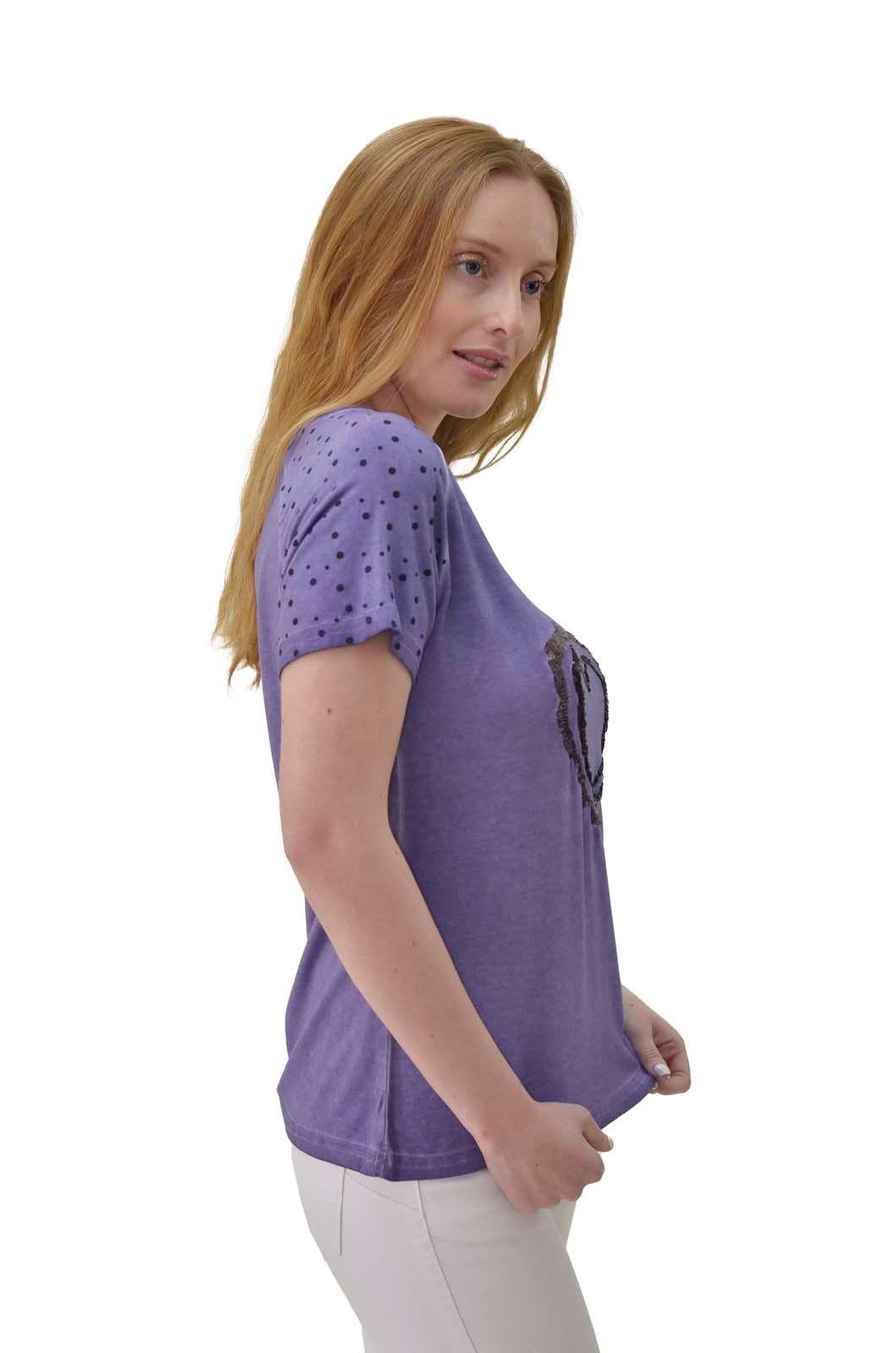Polera corazon magenta Alexandra Cid-1