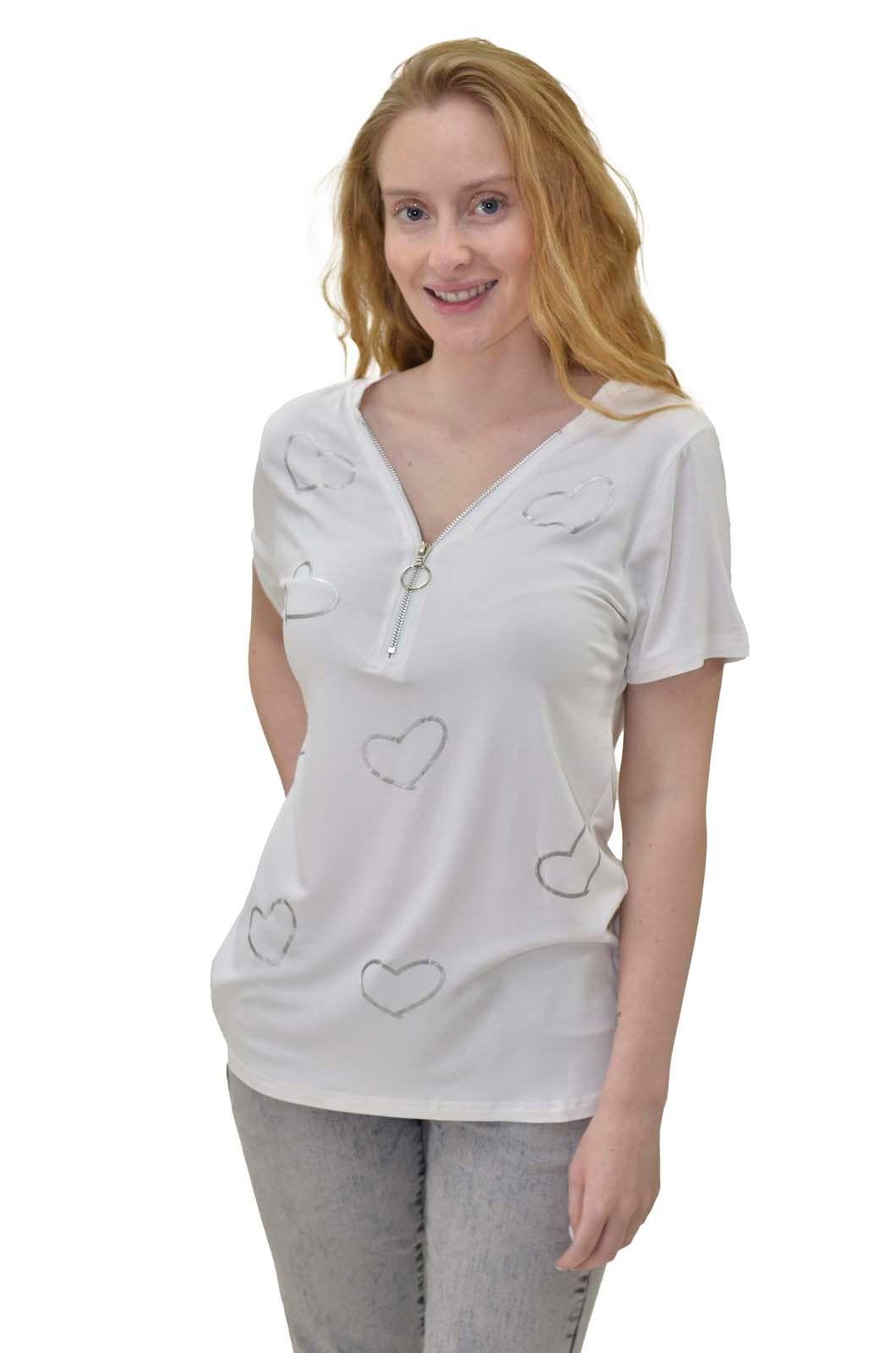 Polera corazones crudo Alexandra Cid-0