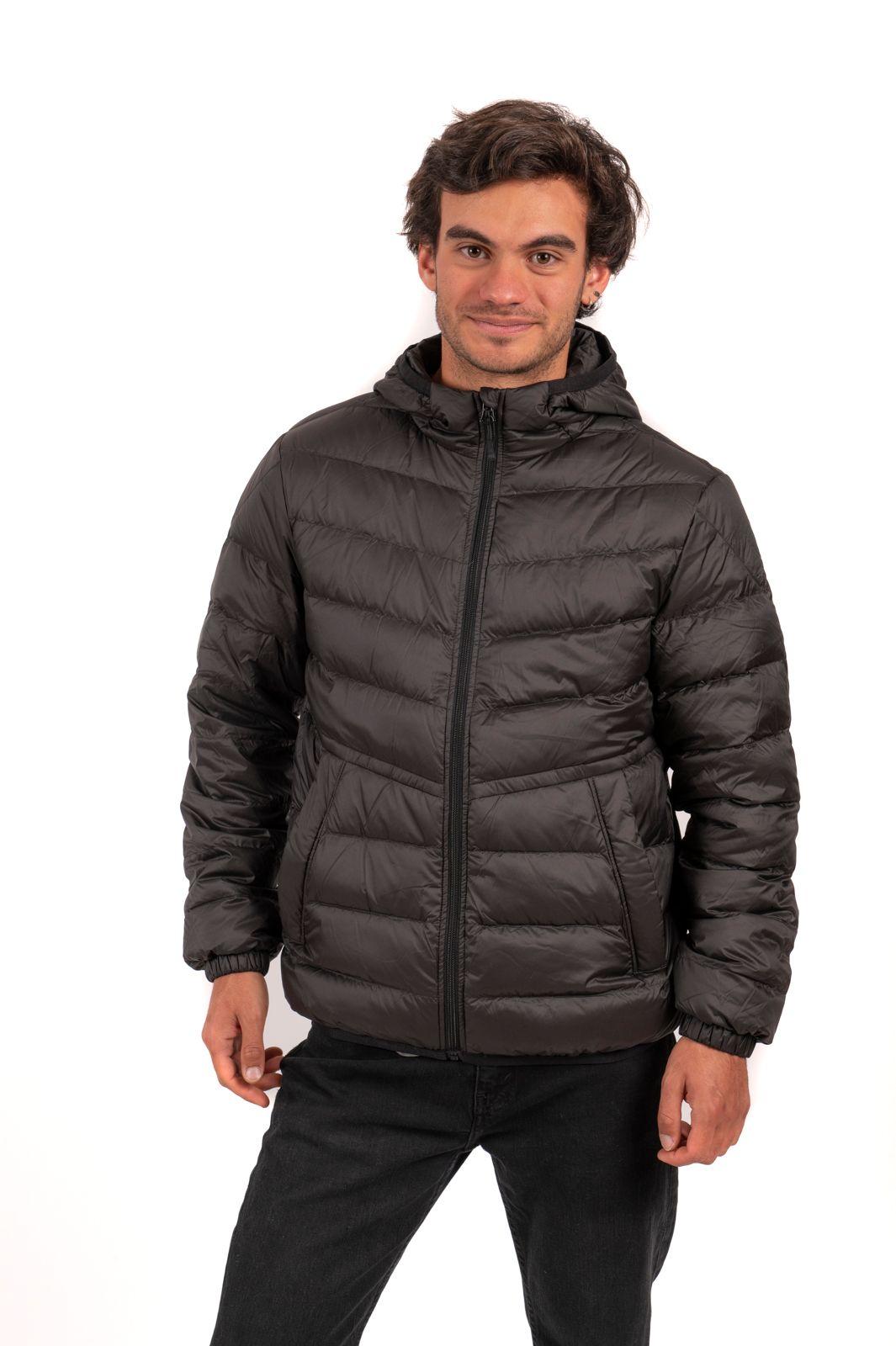 Parka Down Gorro Hombre Negro Local crew-1