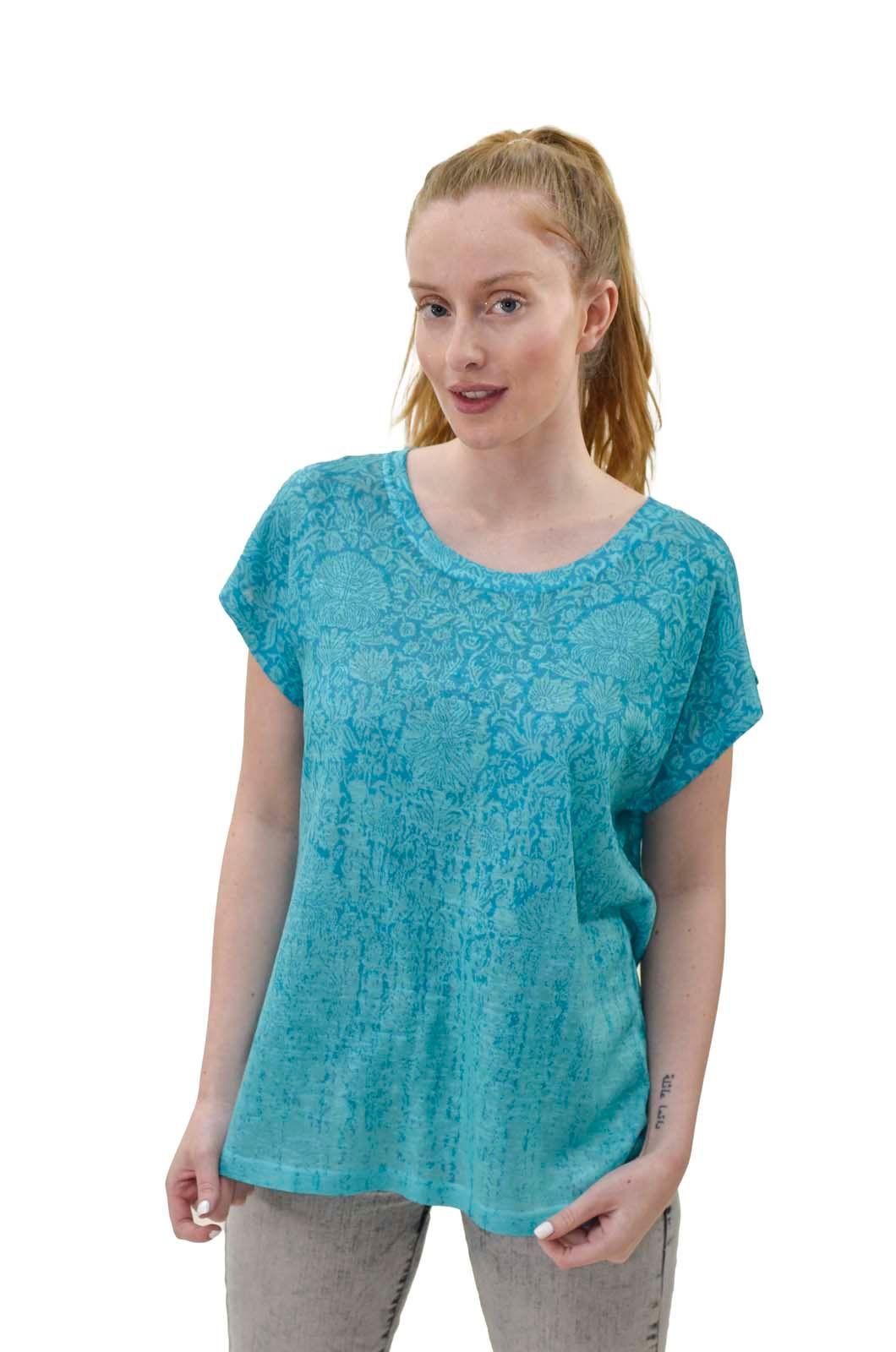 Polera sublimada degrade turquesa Alexandra Cid-0