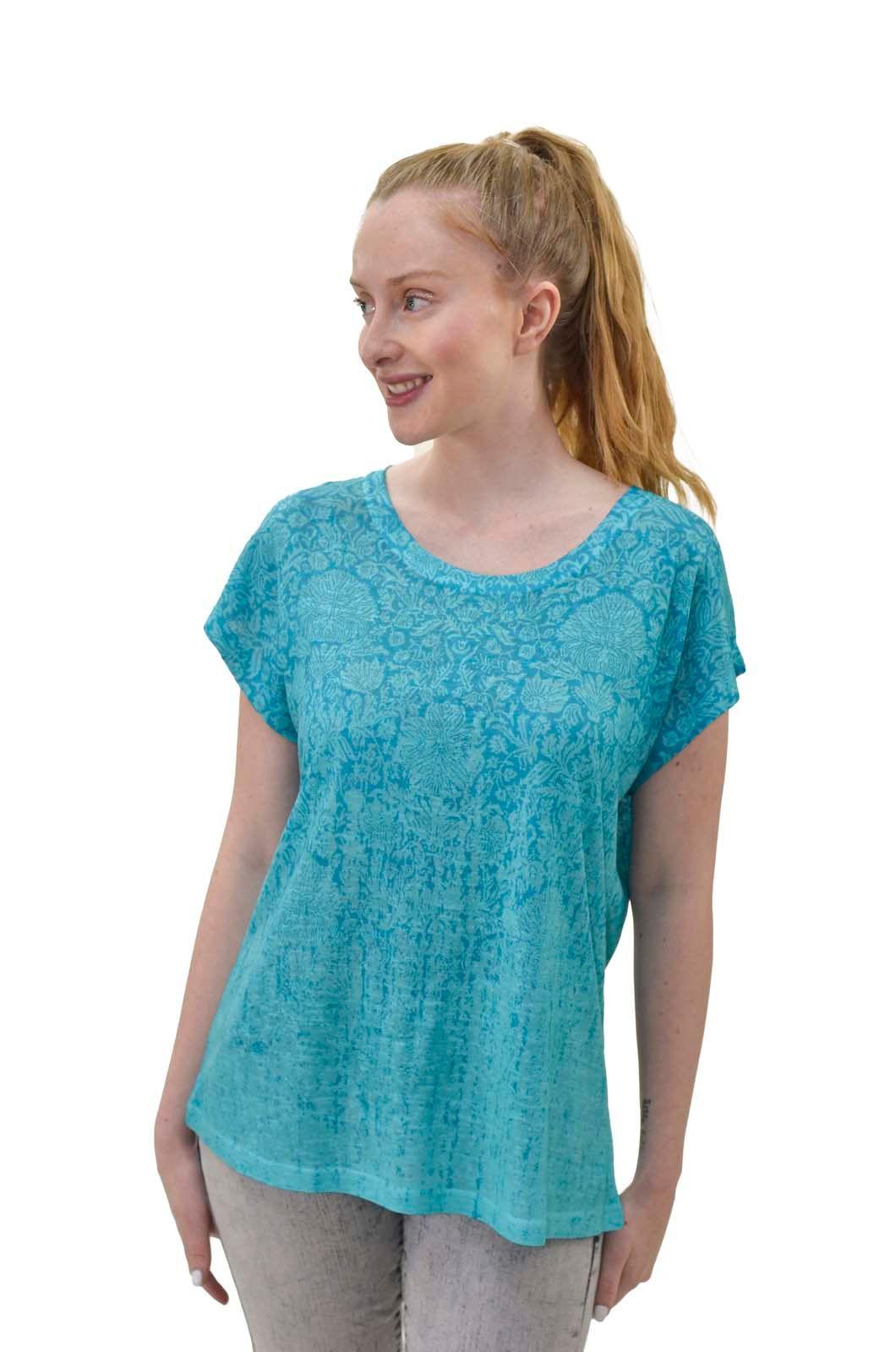 Polera sublimada degrade turquesa Alexandra Cid-1